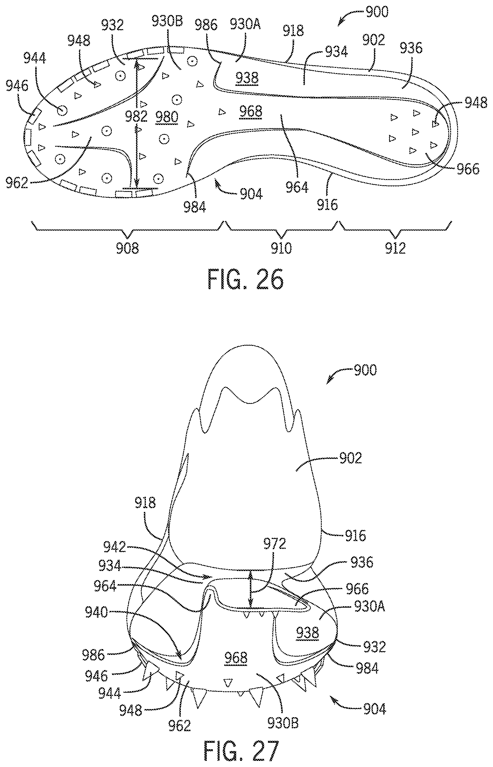 Patent US12426676 Figure 18 – Article of footwear having a sole plate