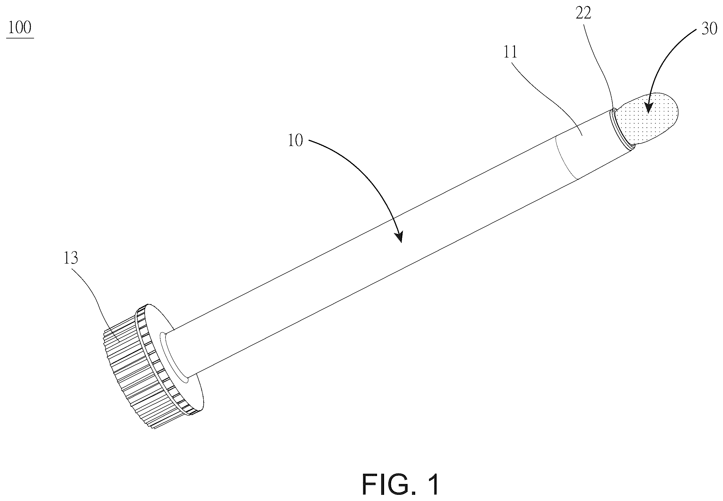 Patent US12426701 — Wand applicator with releasable swab head — Figure 1