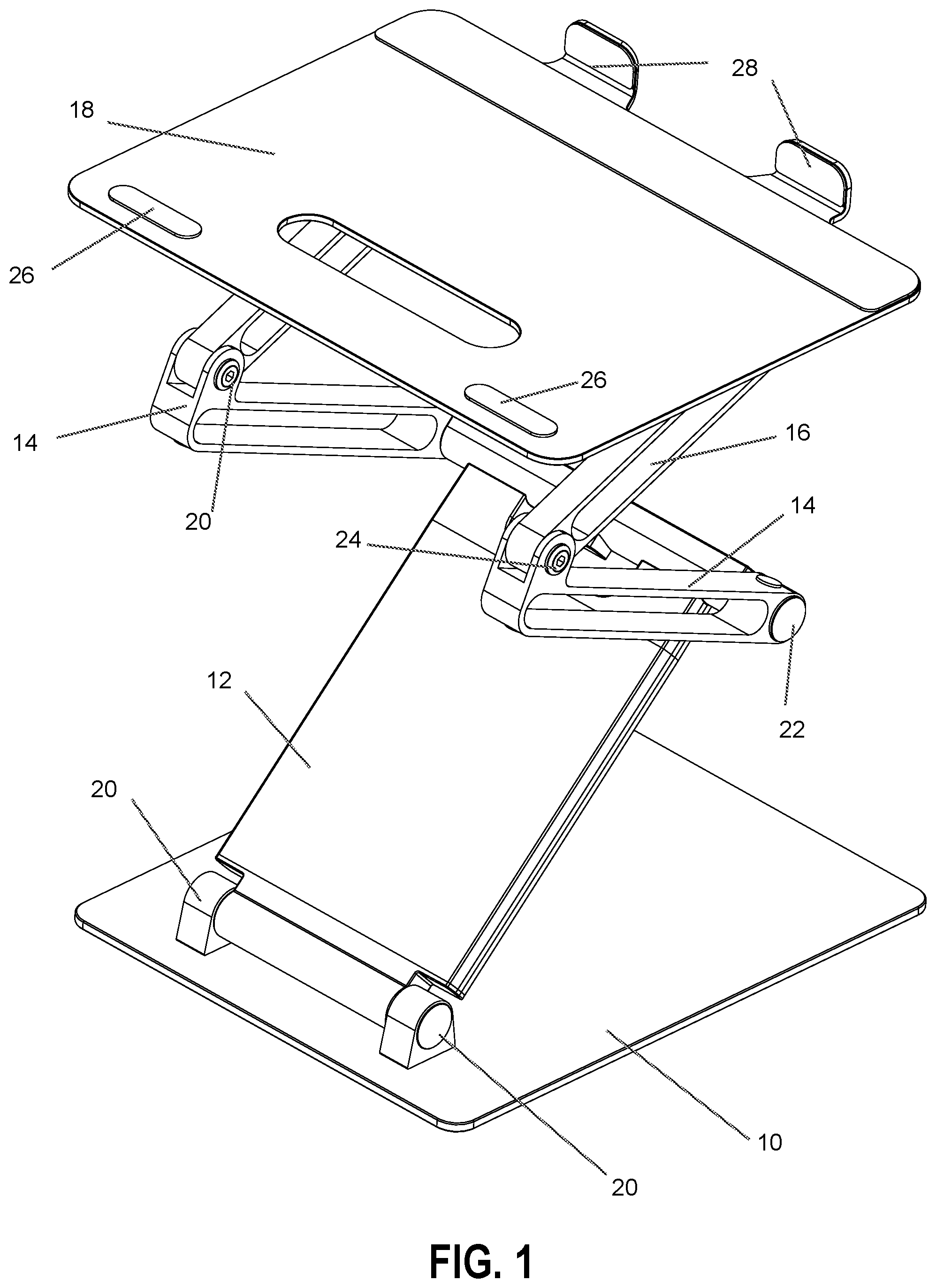 Patent US12426705 — Mobile laptop desk — Figure 1