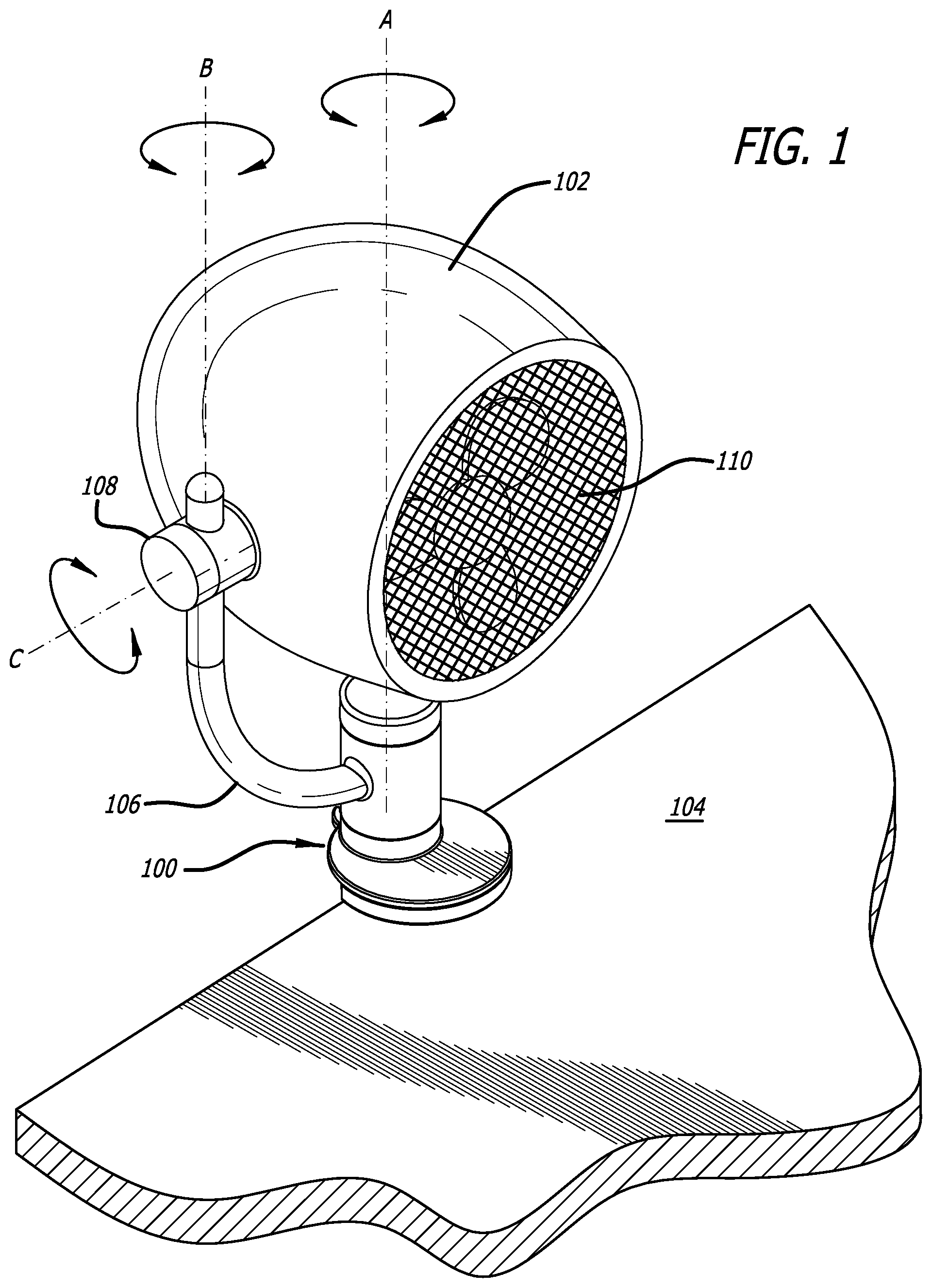 Patent US12426711 — Fan base — Figure 1