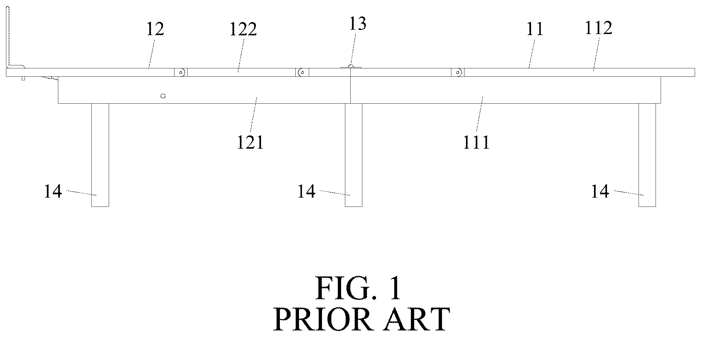 Patent US12426717 Figure 1 – Foldable bed