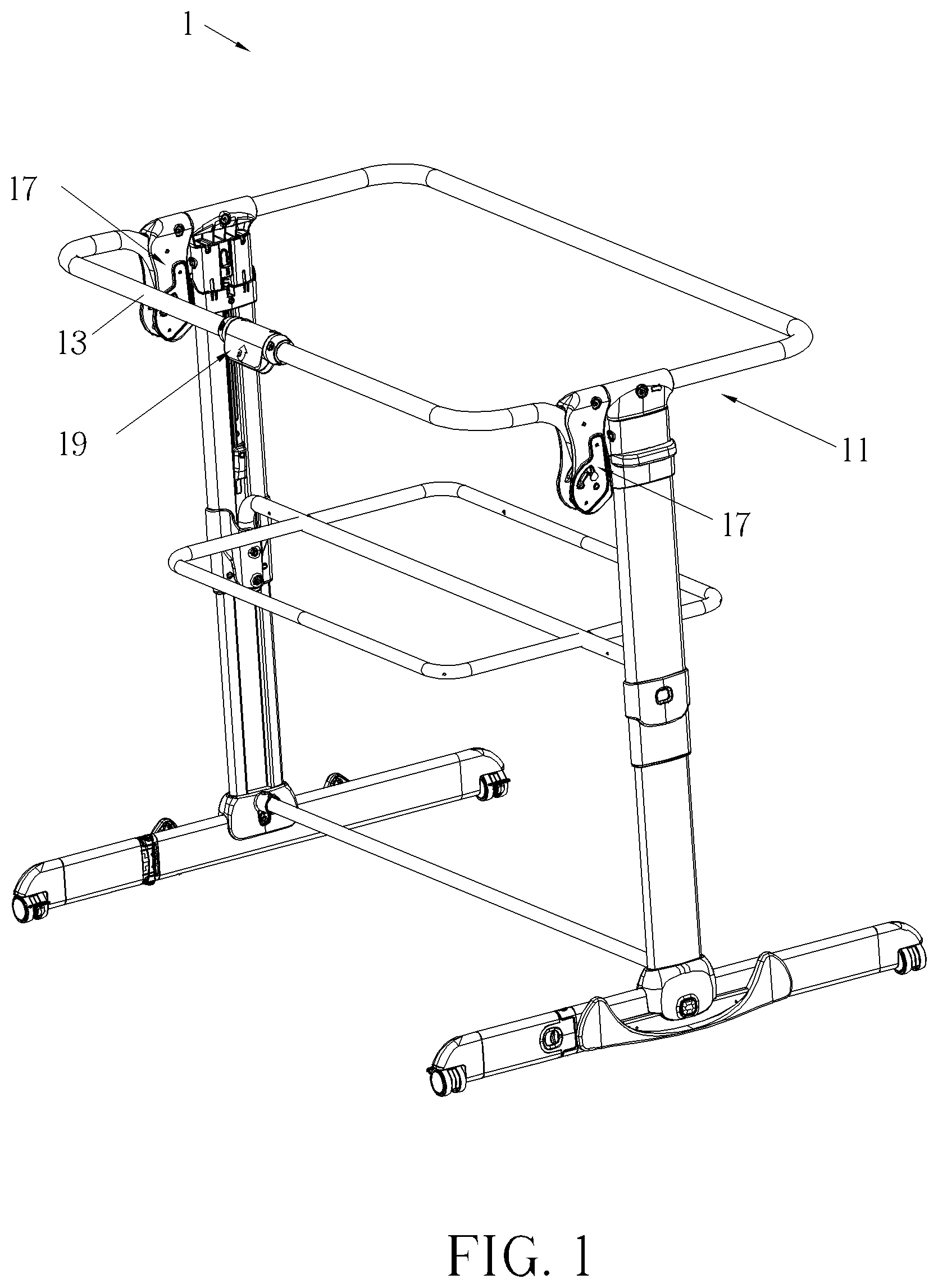 Patent US12426720 Figure 1 – Child accommodating apparatus