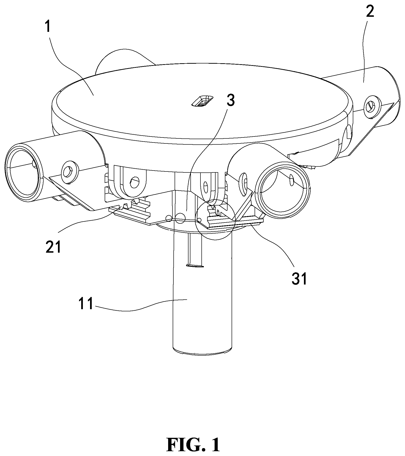 Patent US12426721 — Turnover mechanism, crib frame, and foldable crib — Figure 1