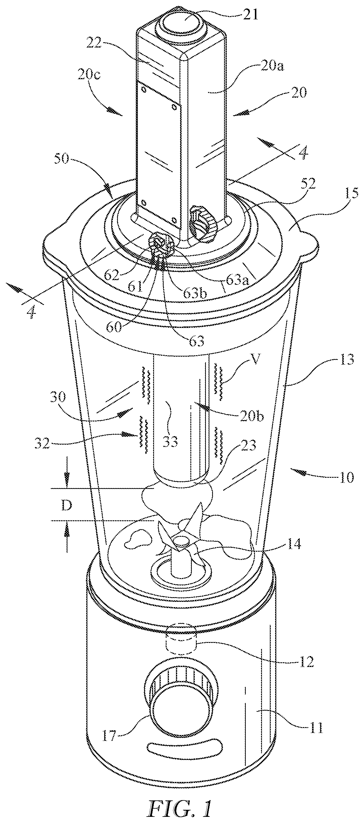 Patent US12426741 — Method and apparatus for a tamper — Figure 1