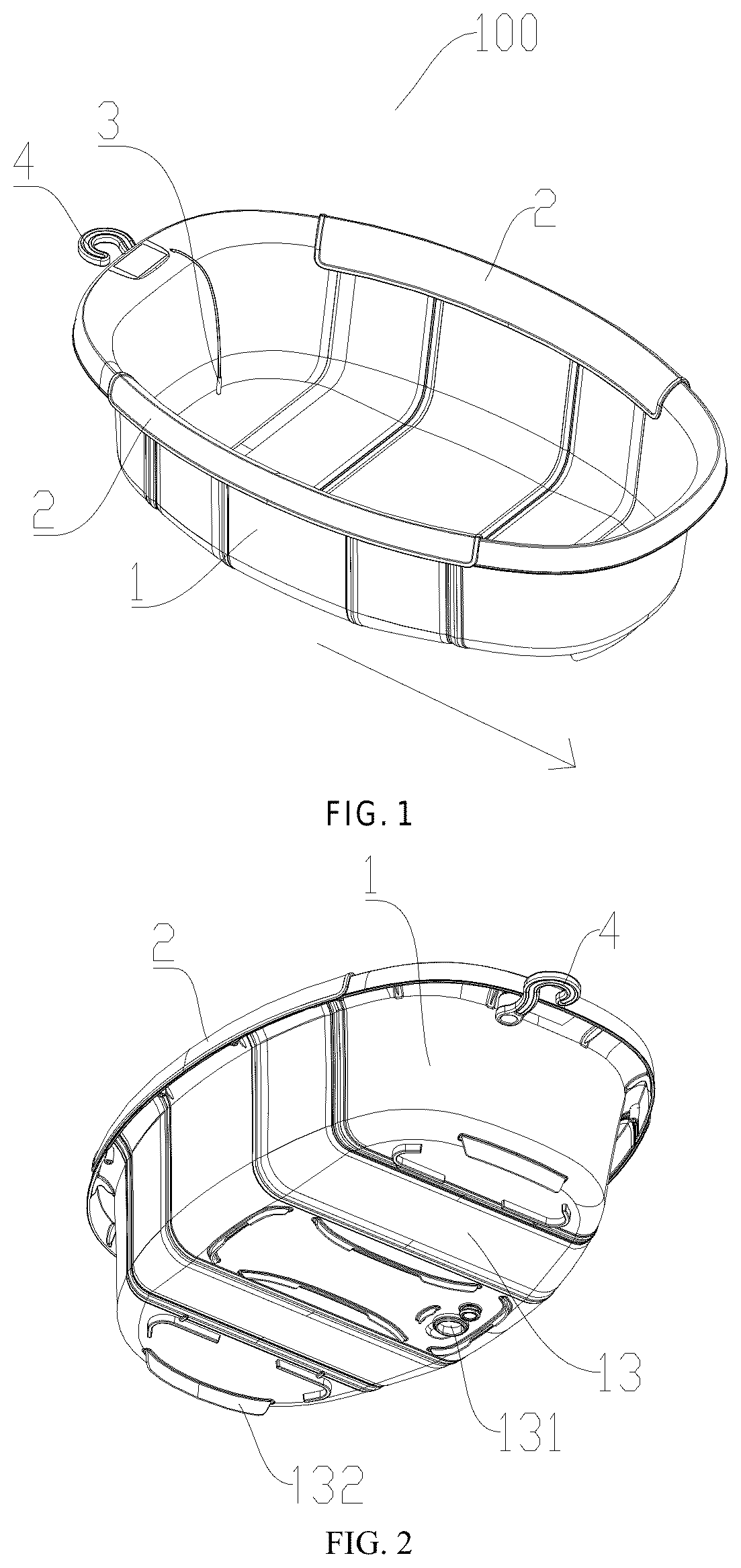 Patent US12426744 — Foldable bathtub — Figure 1