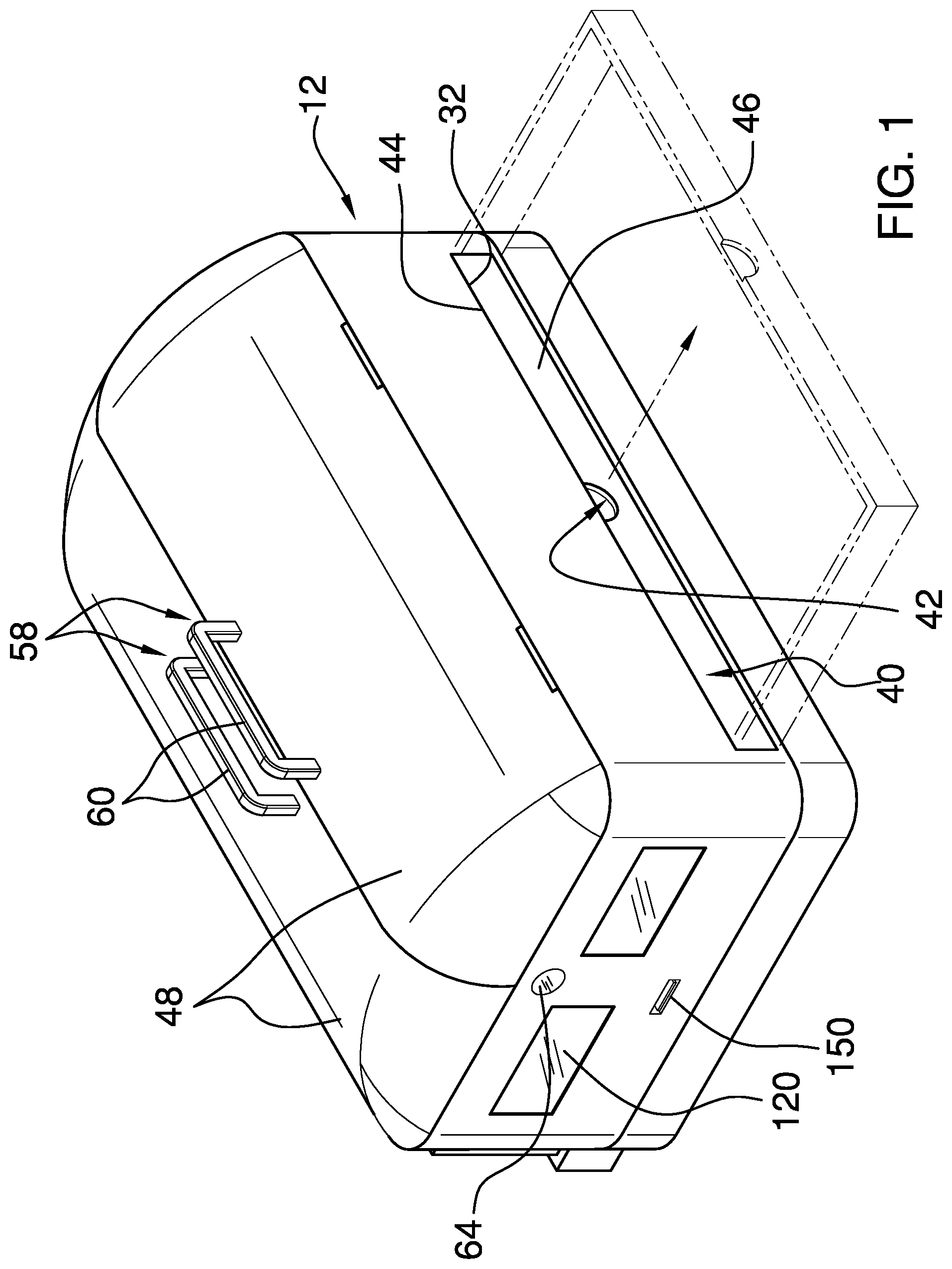 Patent US12426769 — Footwear washing assembly — Figure 1