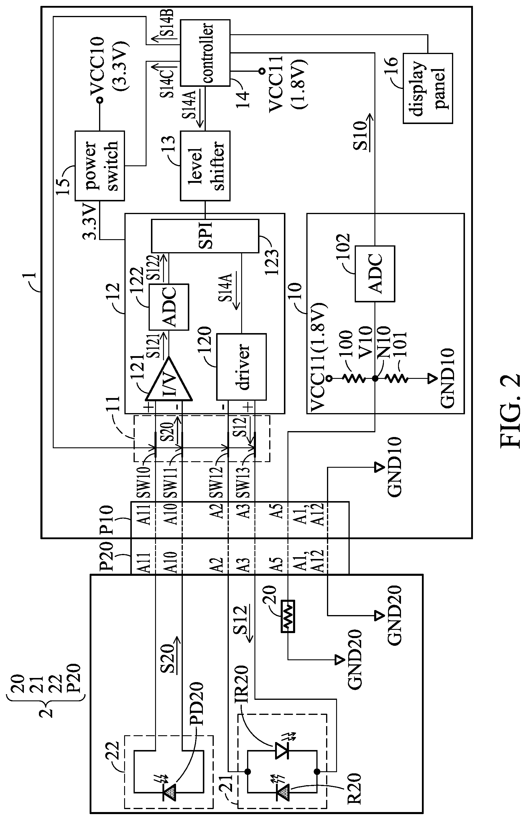 Patent US12426814 Figure 2 – Vital-sign sensors