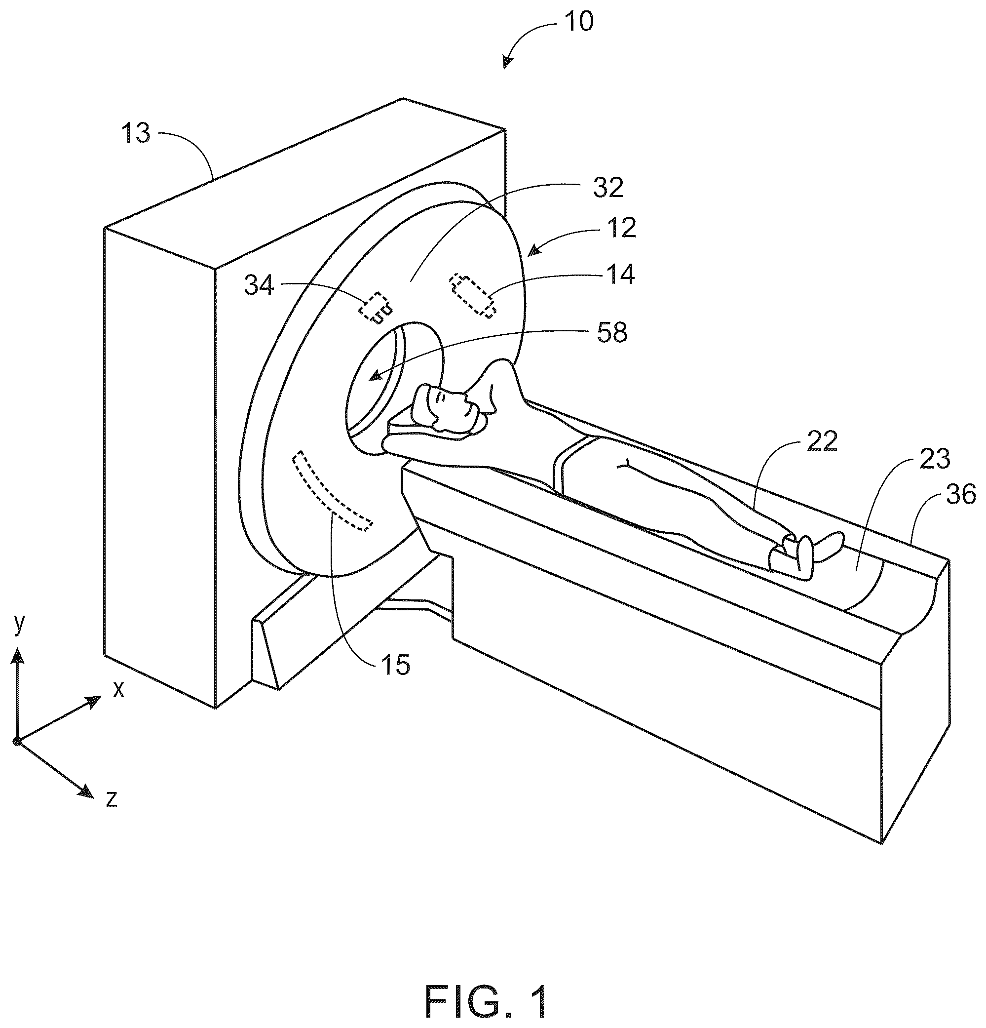 Patent US12426841 — System and method for a LIDAR guided patient positioning apparatus for a computed tomography system — Figure 1
