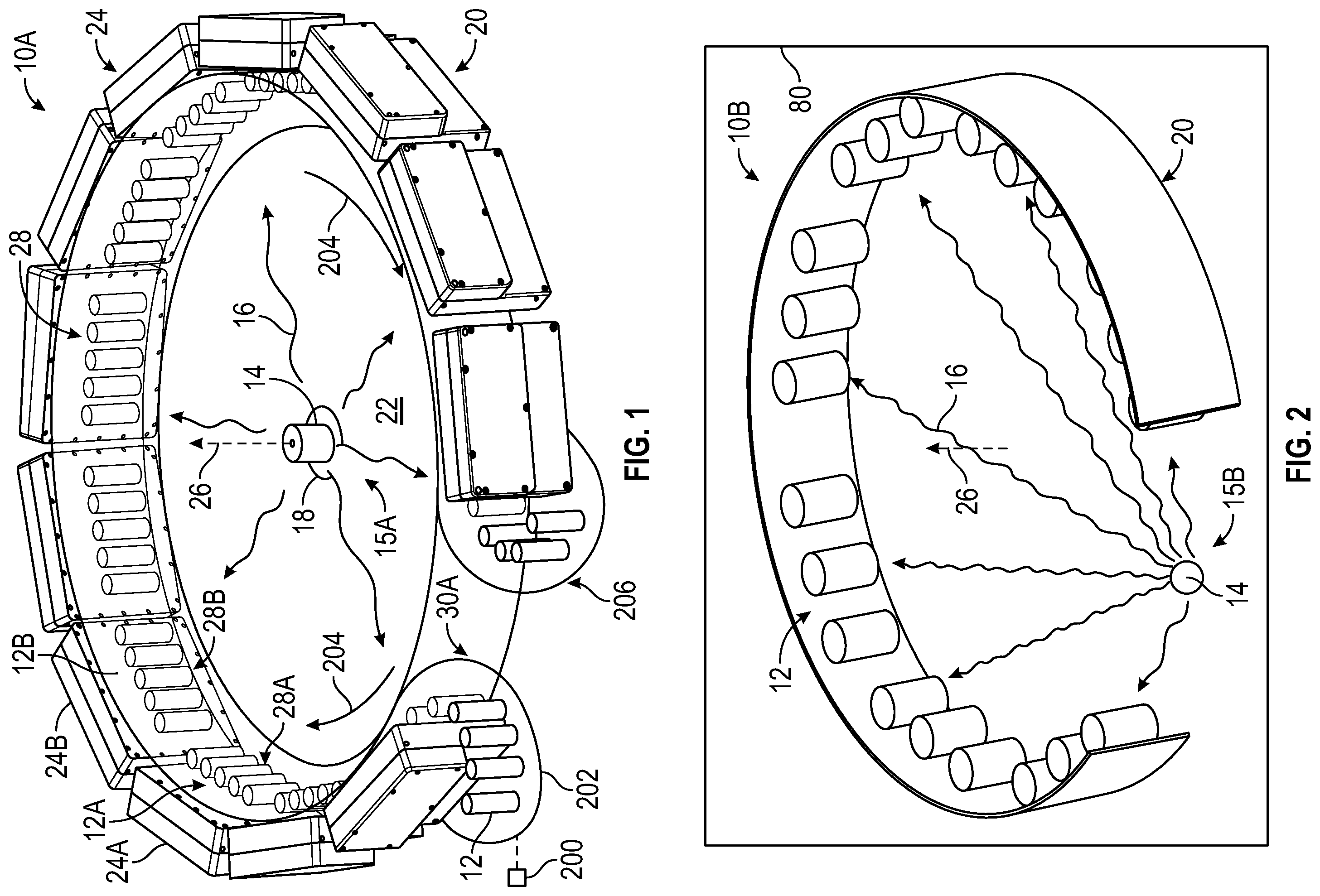 Patent US12426843 — Imaging system with wide x-ray beam and circumferentially arranged detection mechanism — Figure 1