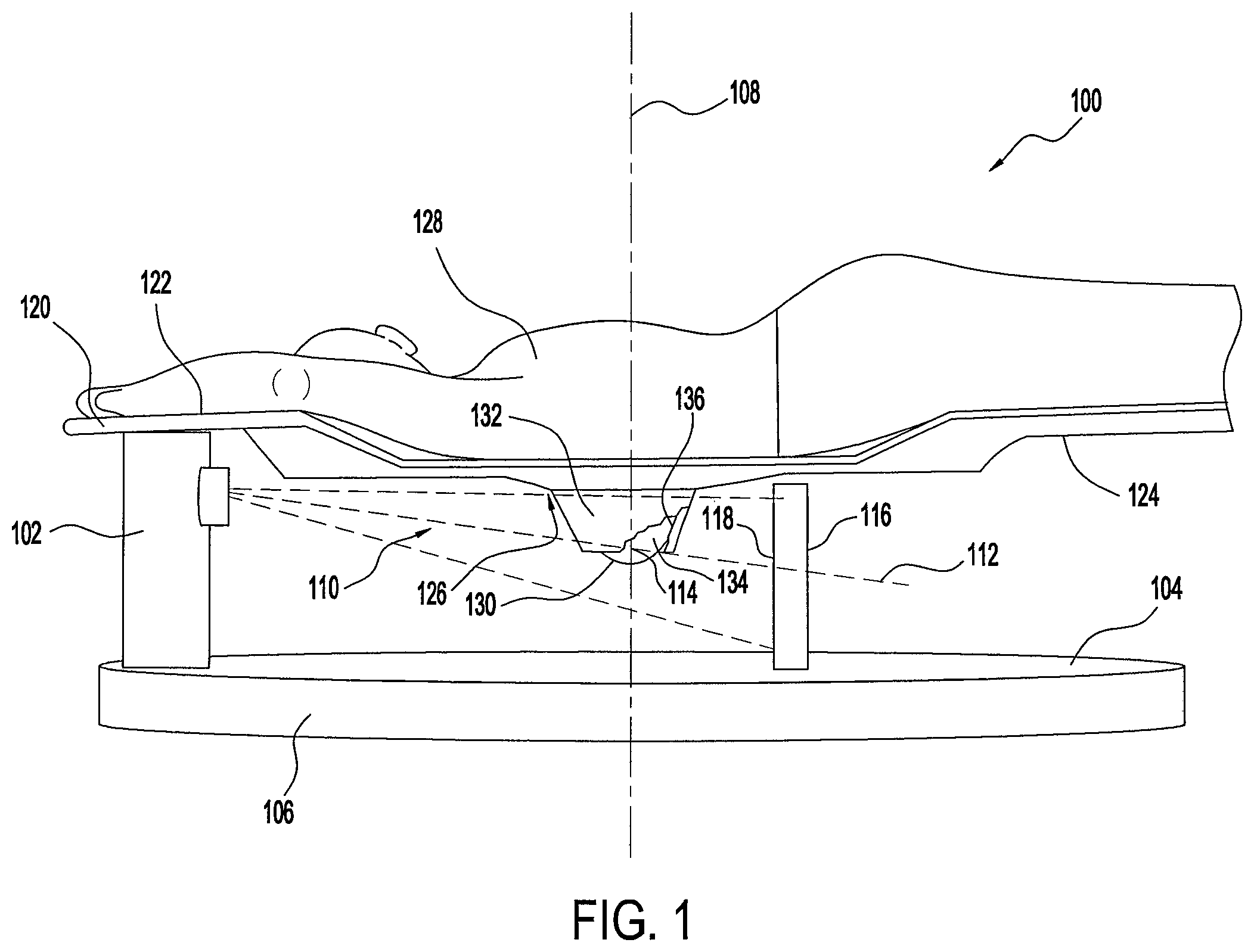 Patent US12426844 — Fixturing and support for medical imaging — Figure 1