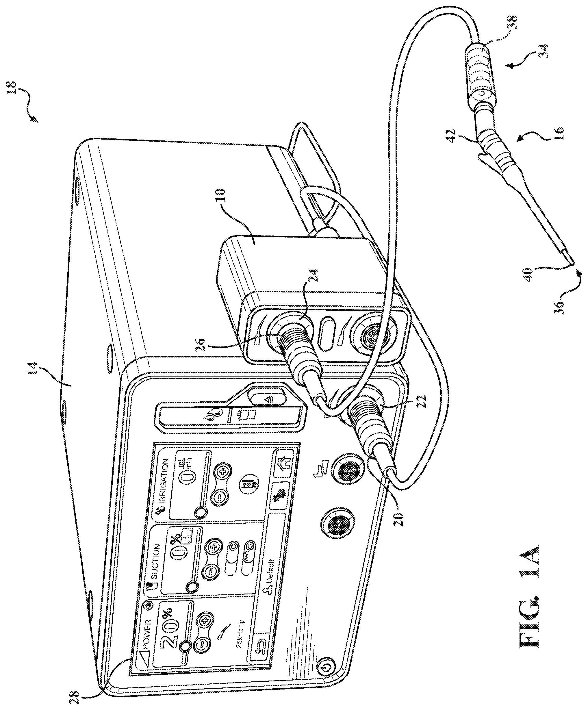 Patent US12426911 — Adapter and methods for coupling a surgical handpiece to a control console — Figure 1