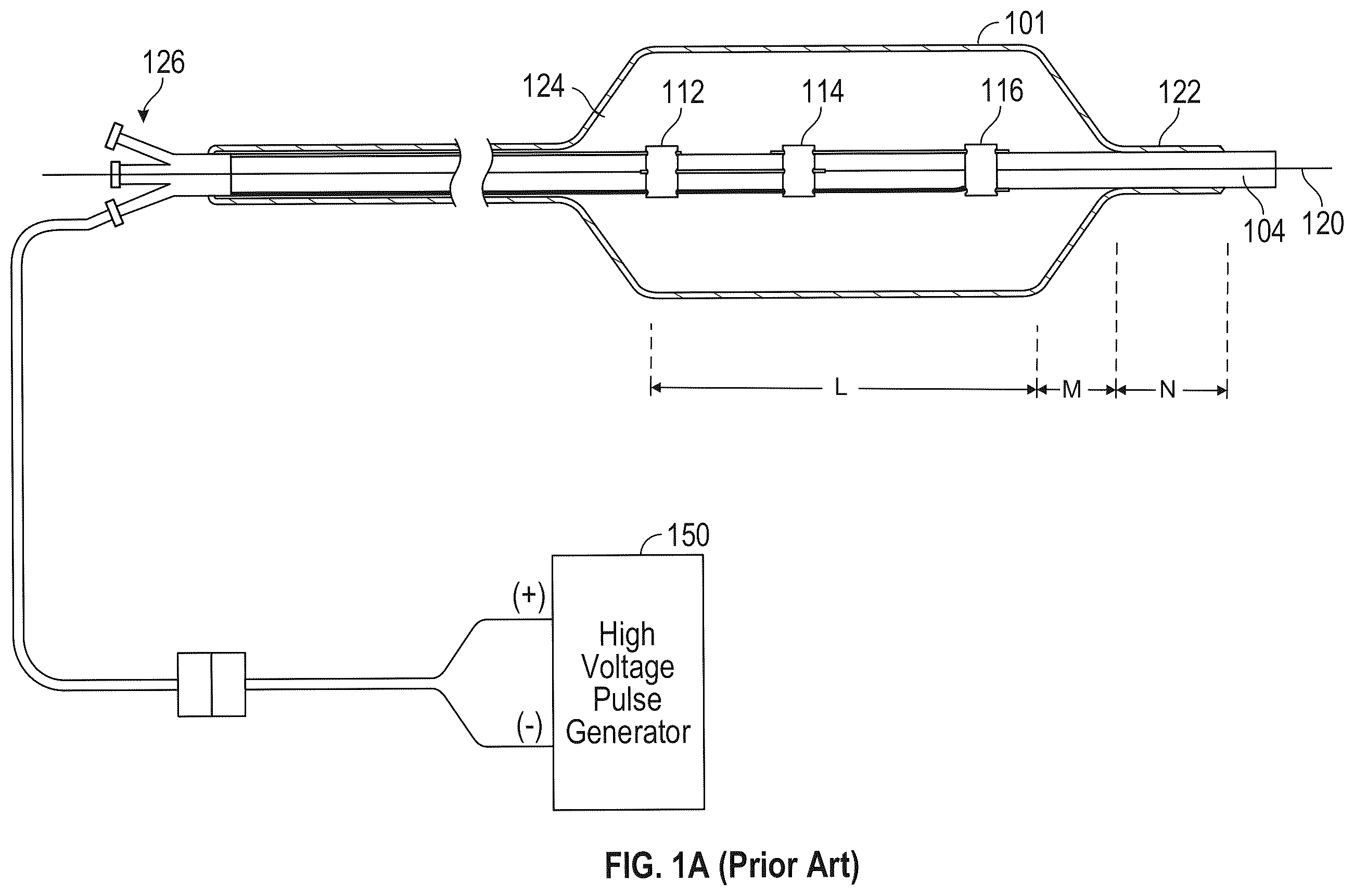 Patent US12426938 — Low profile electrodes for a shock wave catheter — Figure 1