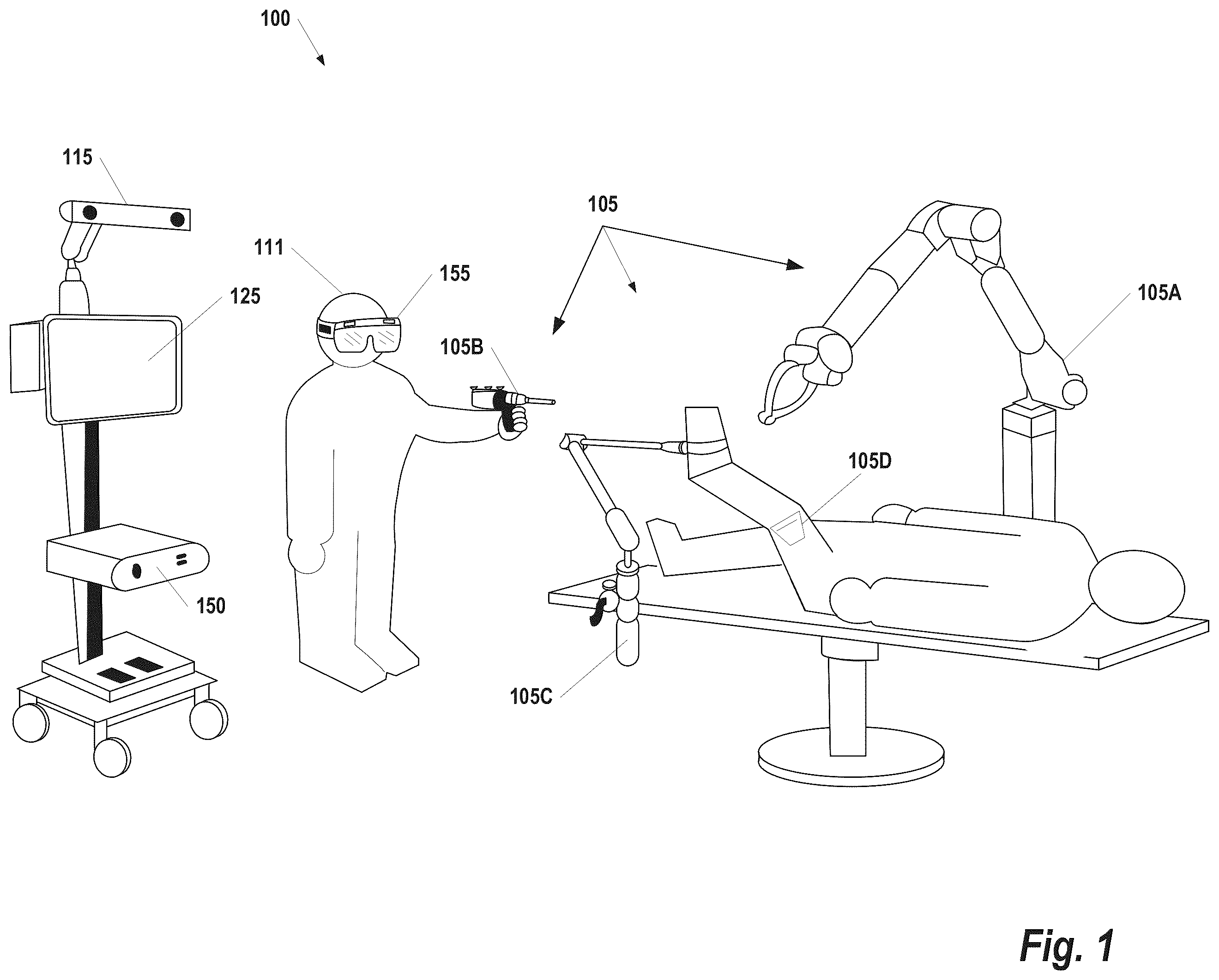 Patent US12426953 — Use of robotic surgical data for training — Figure 1
