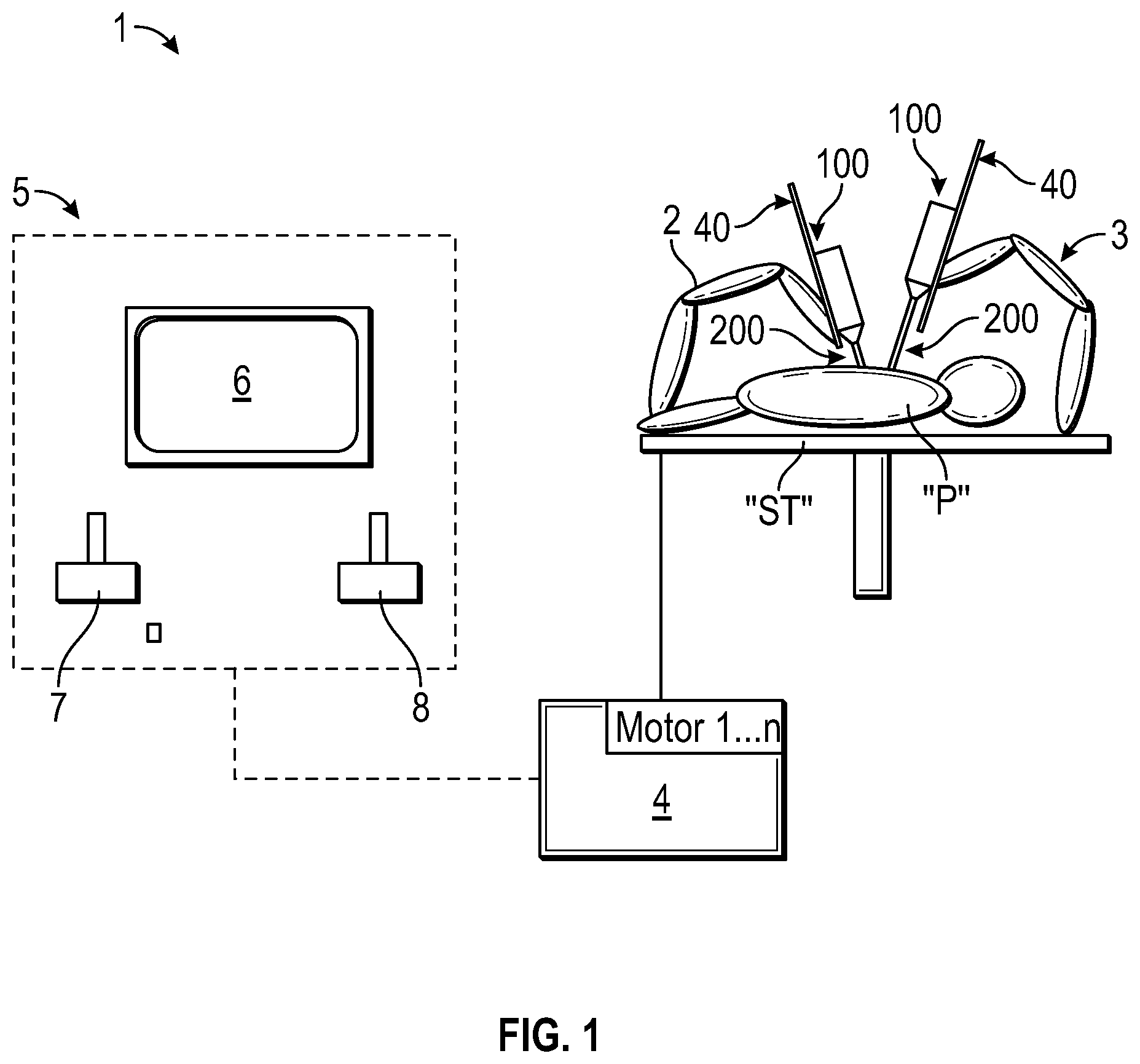 Patent US12426970 Figure 1 – Robotic surgical assemblies