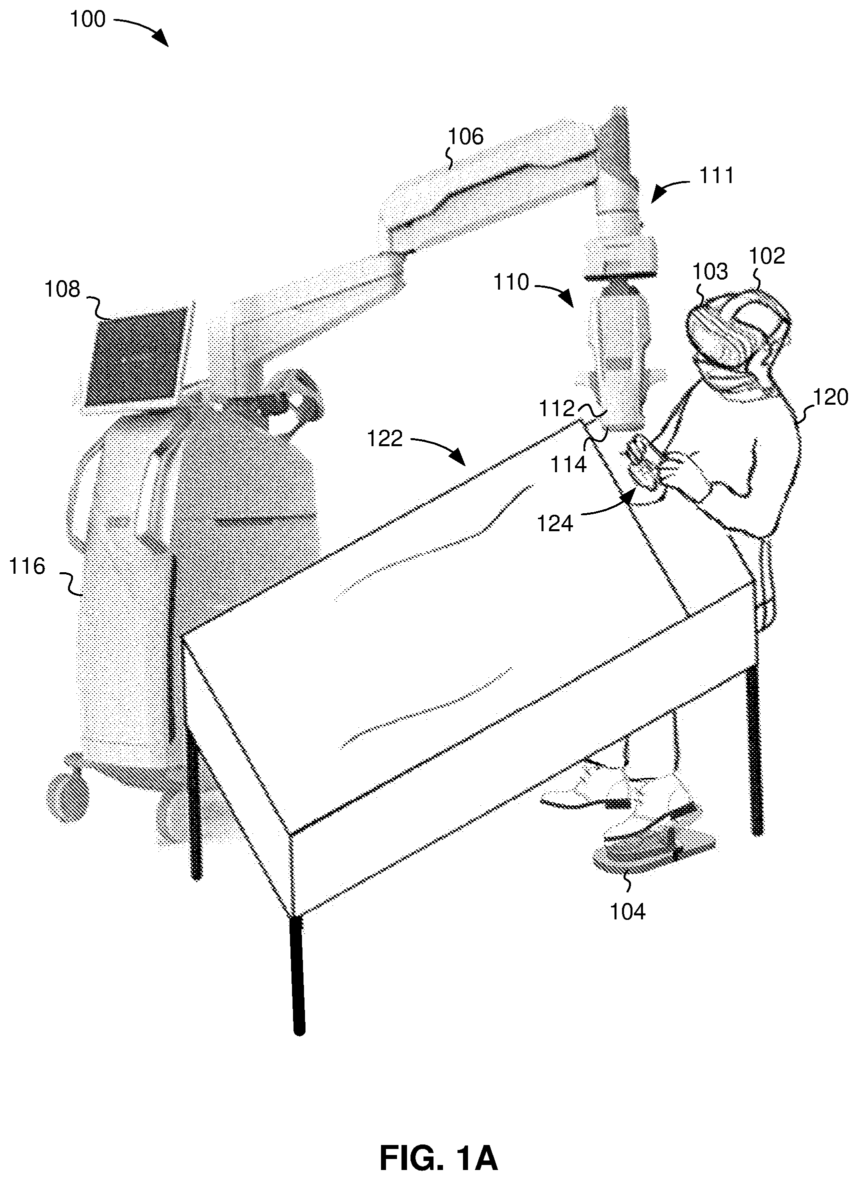 Patent US12426976 Figure 1 – User interface for controlling a surgical system