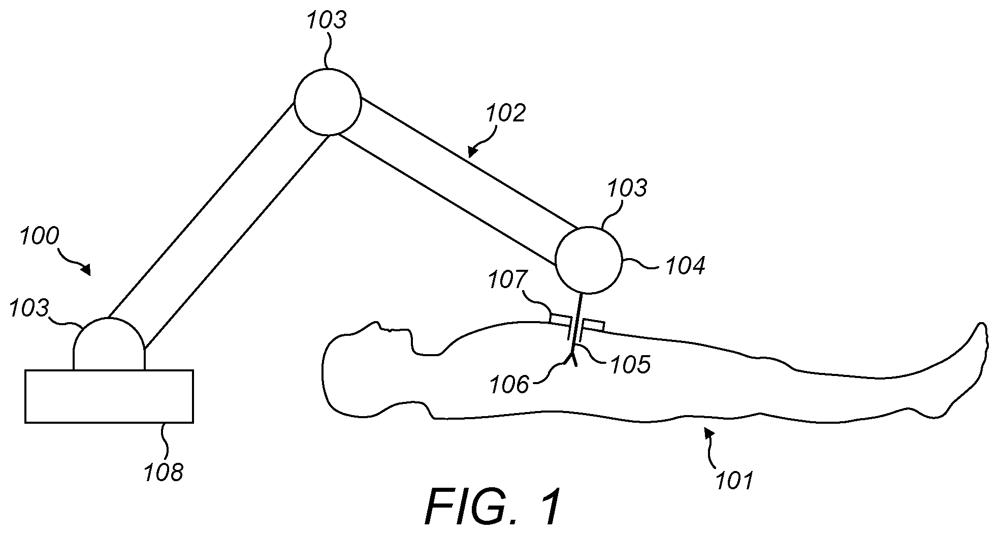 Patent US12426977 — Virtual console for controlling a surgical robot — Figure 1