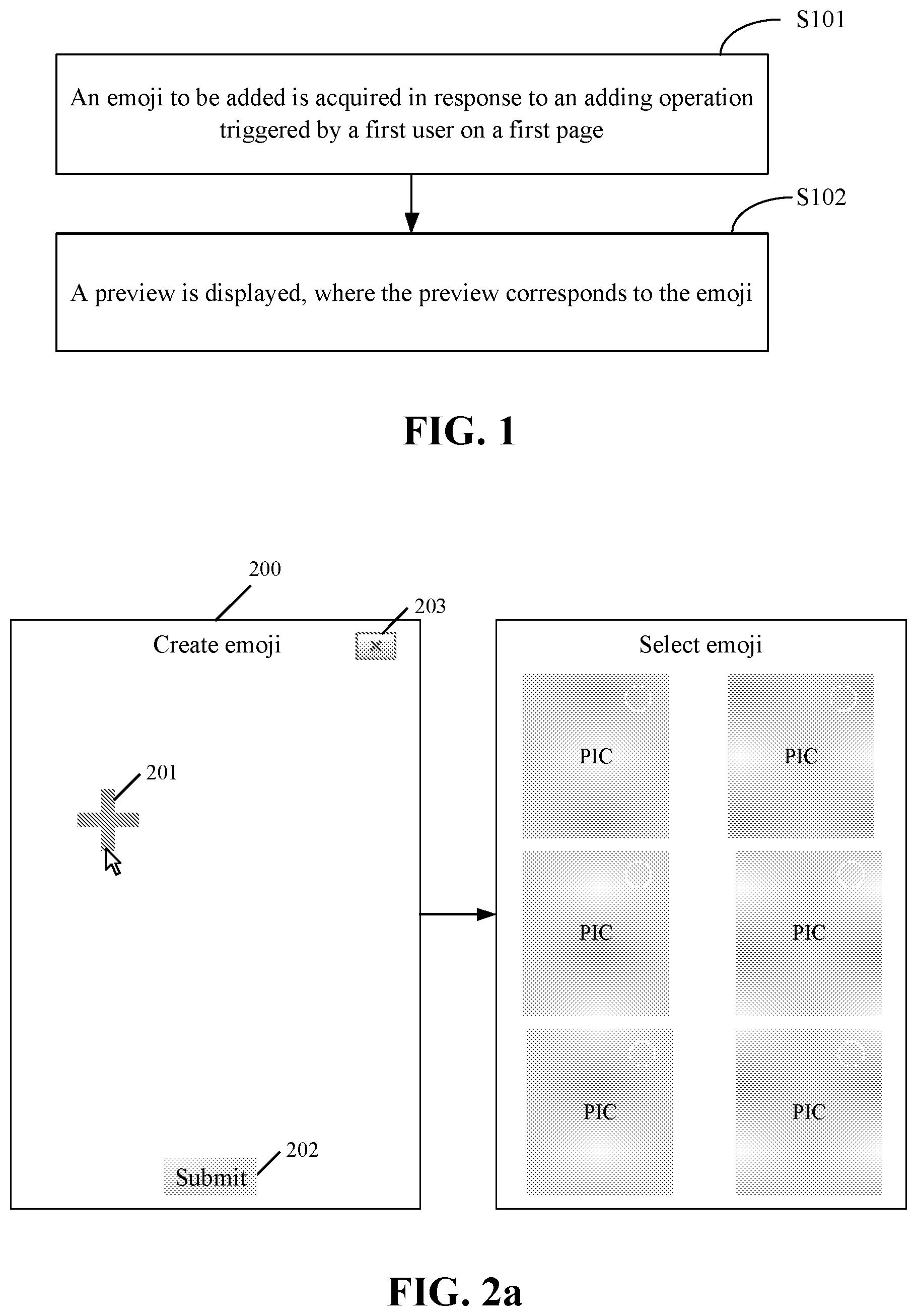 Patent US12430001 — Emoji preview method and apparatus, device and medium — Figure 1