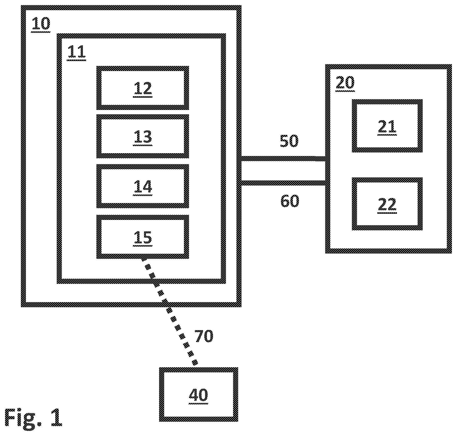 Patent US12430082 — Connection element for producing a wired connection between a first and second unit — Figure 1