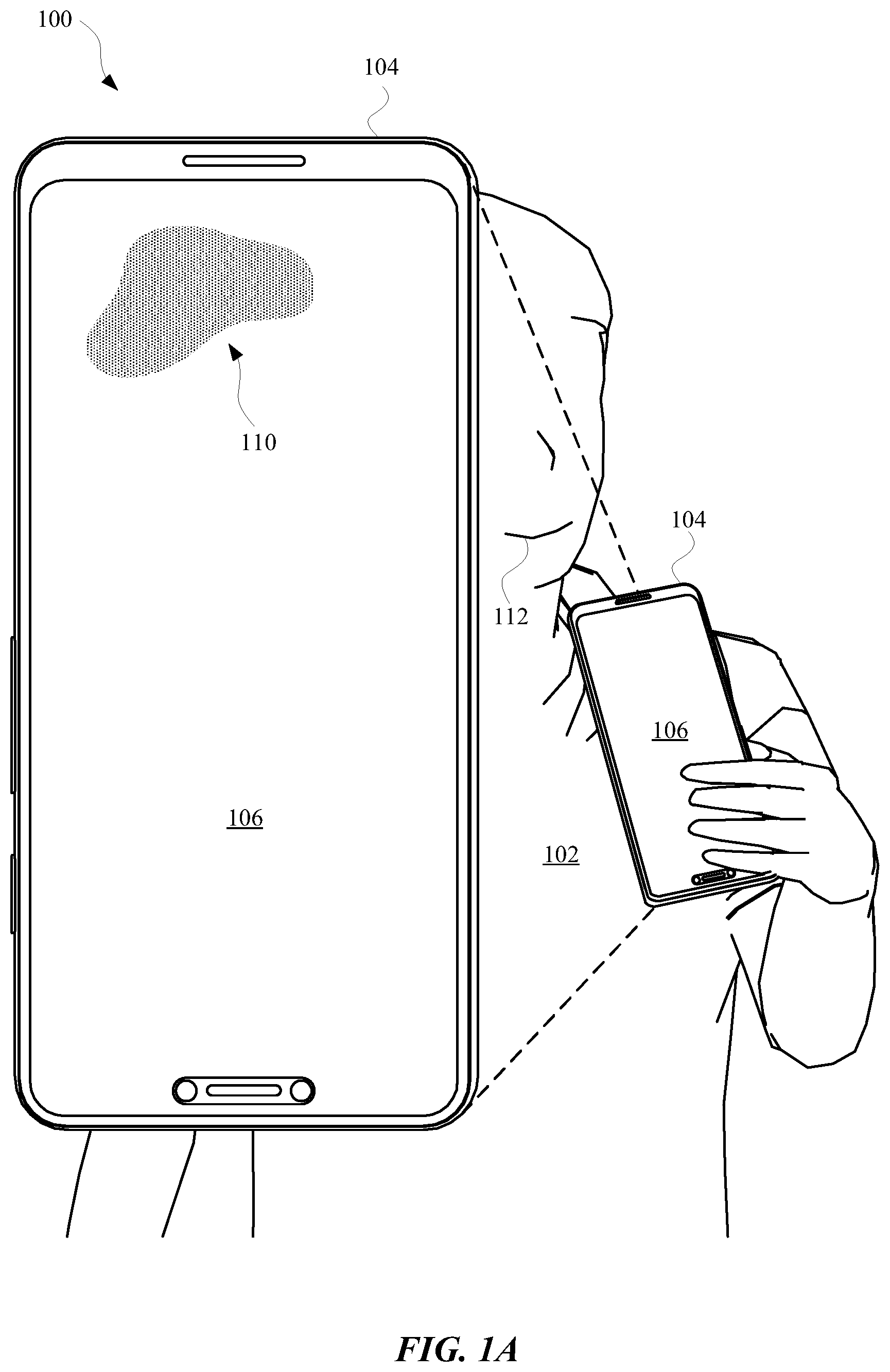 Patent US12430152 — Selectively invoking an automated assistant according to a result of shape detection at a capacitive array — Figure 1