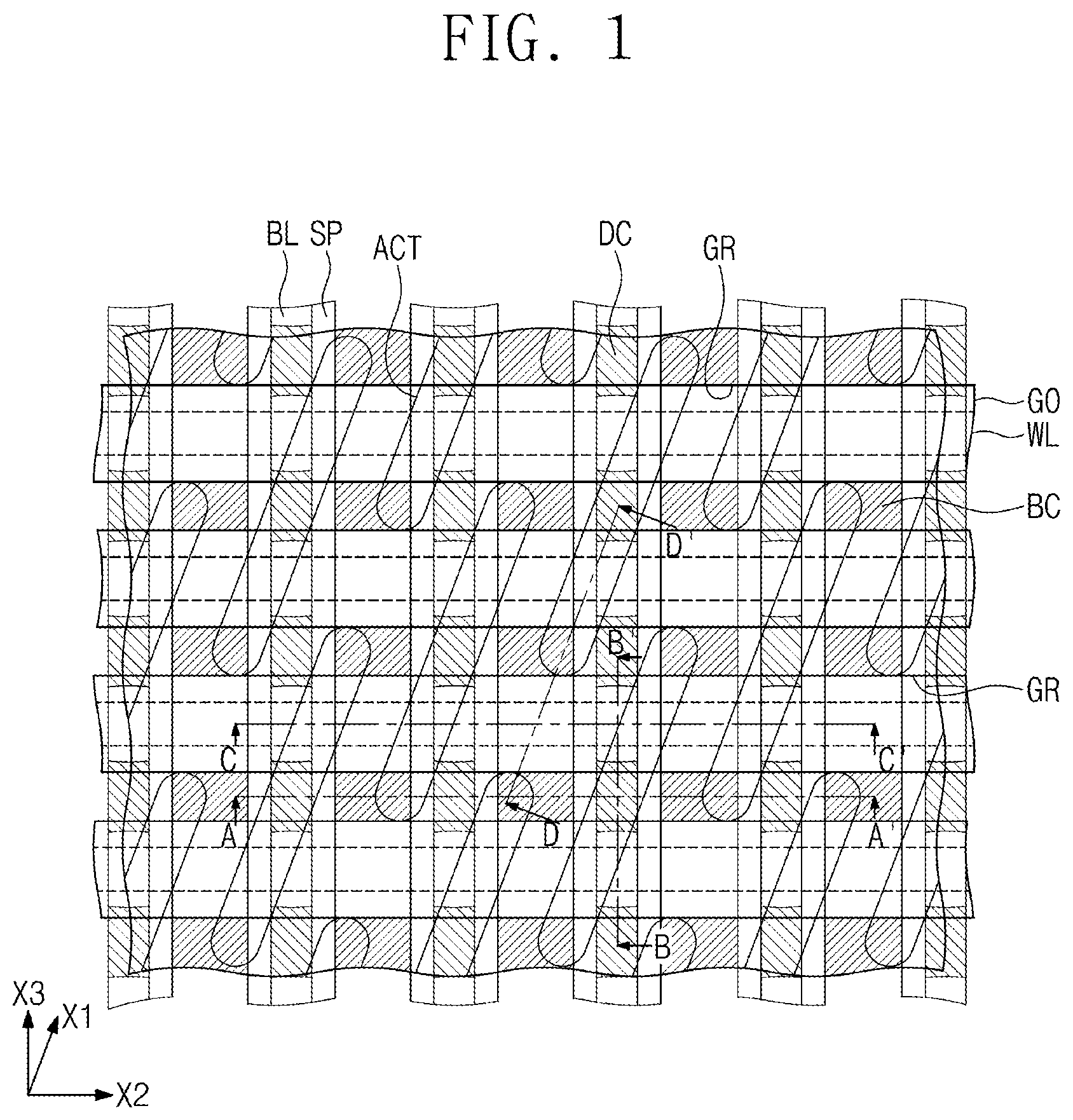 Patent US12433004 — Semiconductor device having conductive portions in a groove and contacting a gate insulating layer — Figure 1