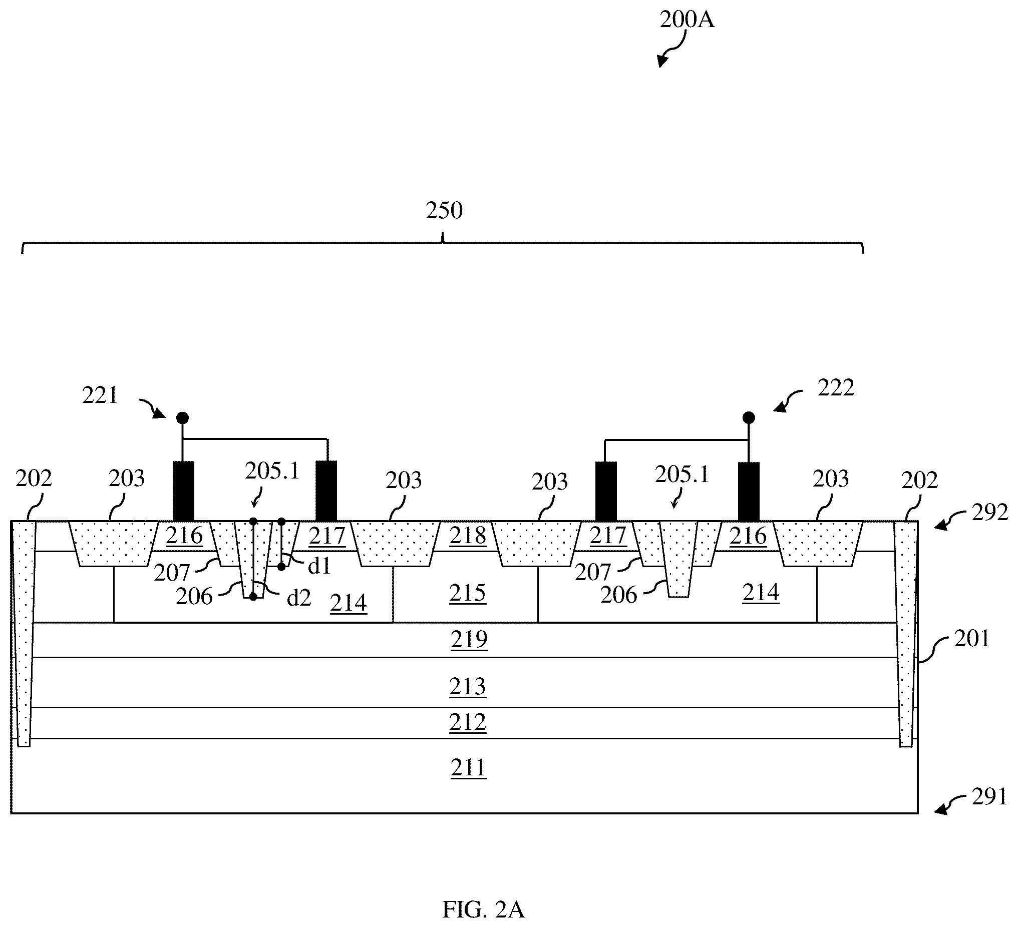 Patent US12433035 Figure 4 – Bi-directional semiconductor-controlled rectifier with dual-level isolation structures and method