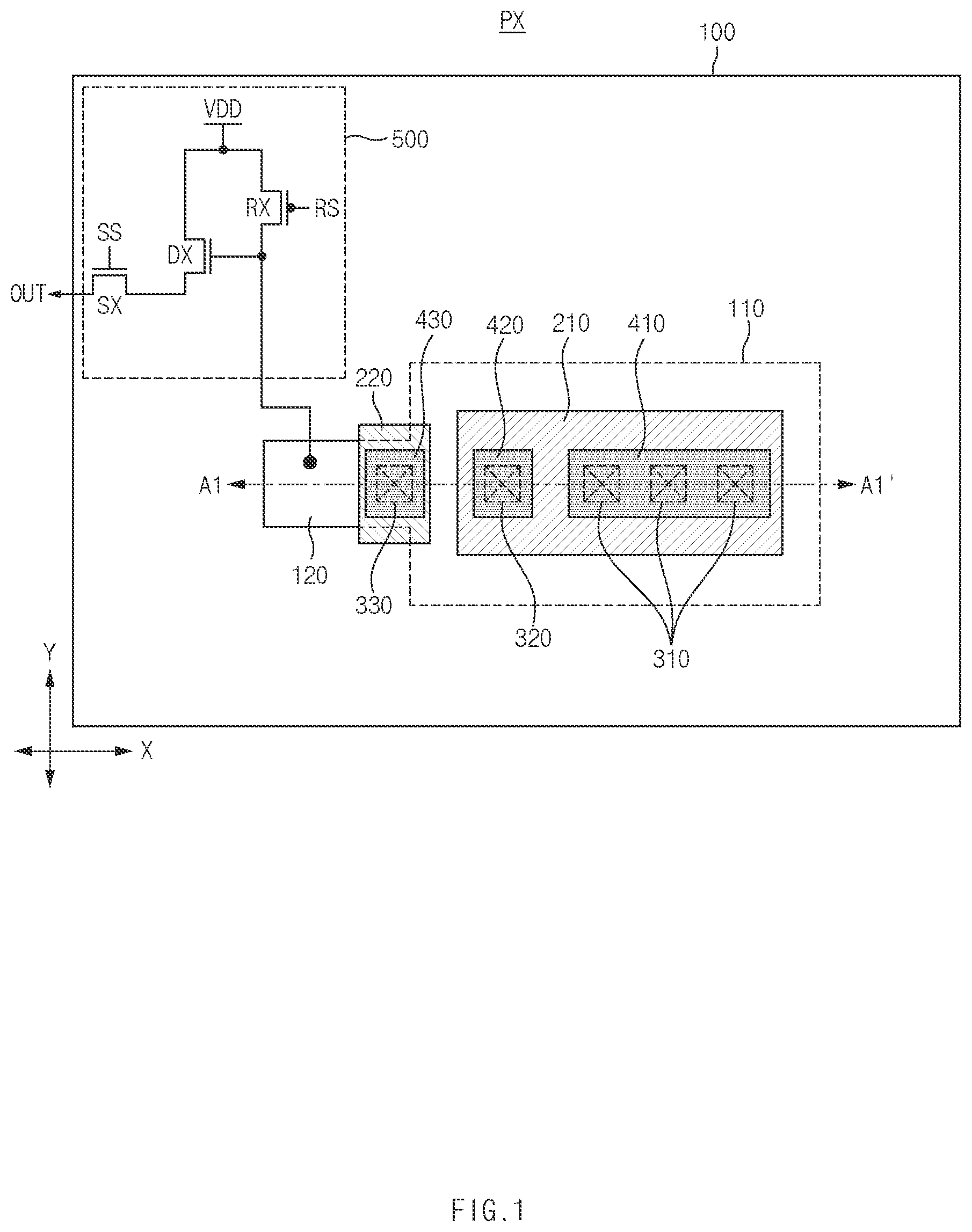 Patent US12433046 — Image sensing device — Figure 1