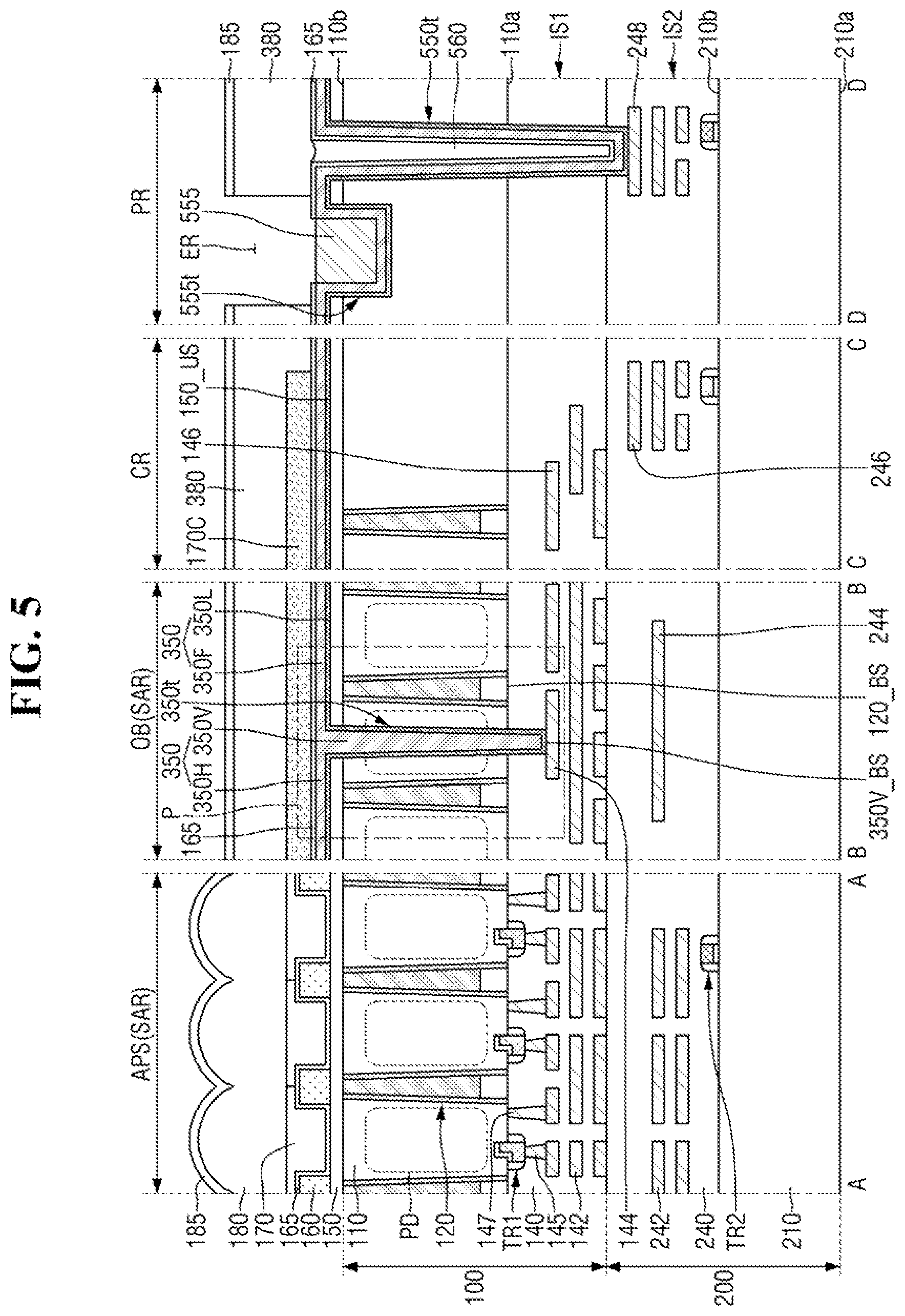 Patent US12433051 Figure 5 – Image sensor including a light blocking film
