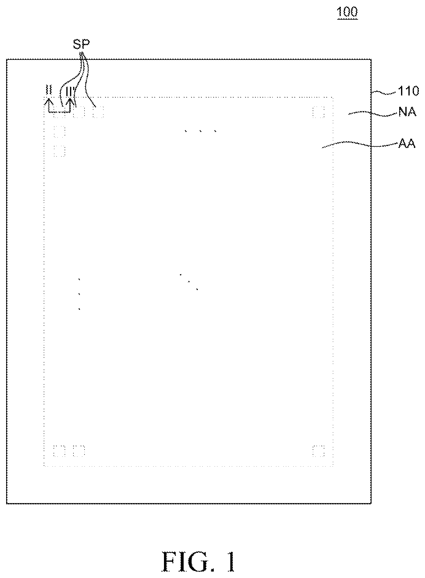 Patent US12433075 — Display device — Figure 1