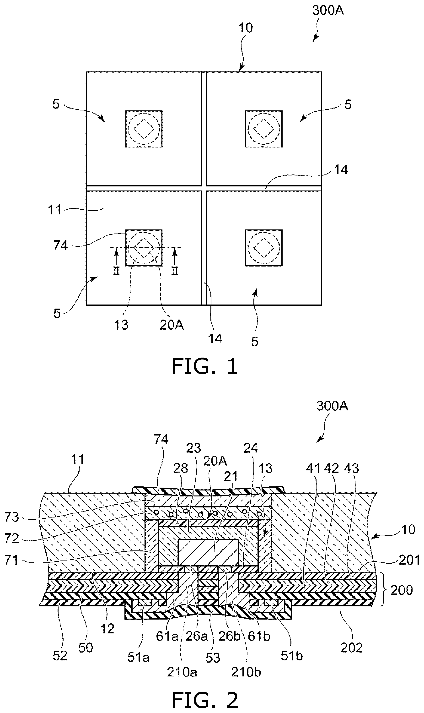 Patent US12433077 — Light-emitting device including support member with hole portion — Figure 1