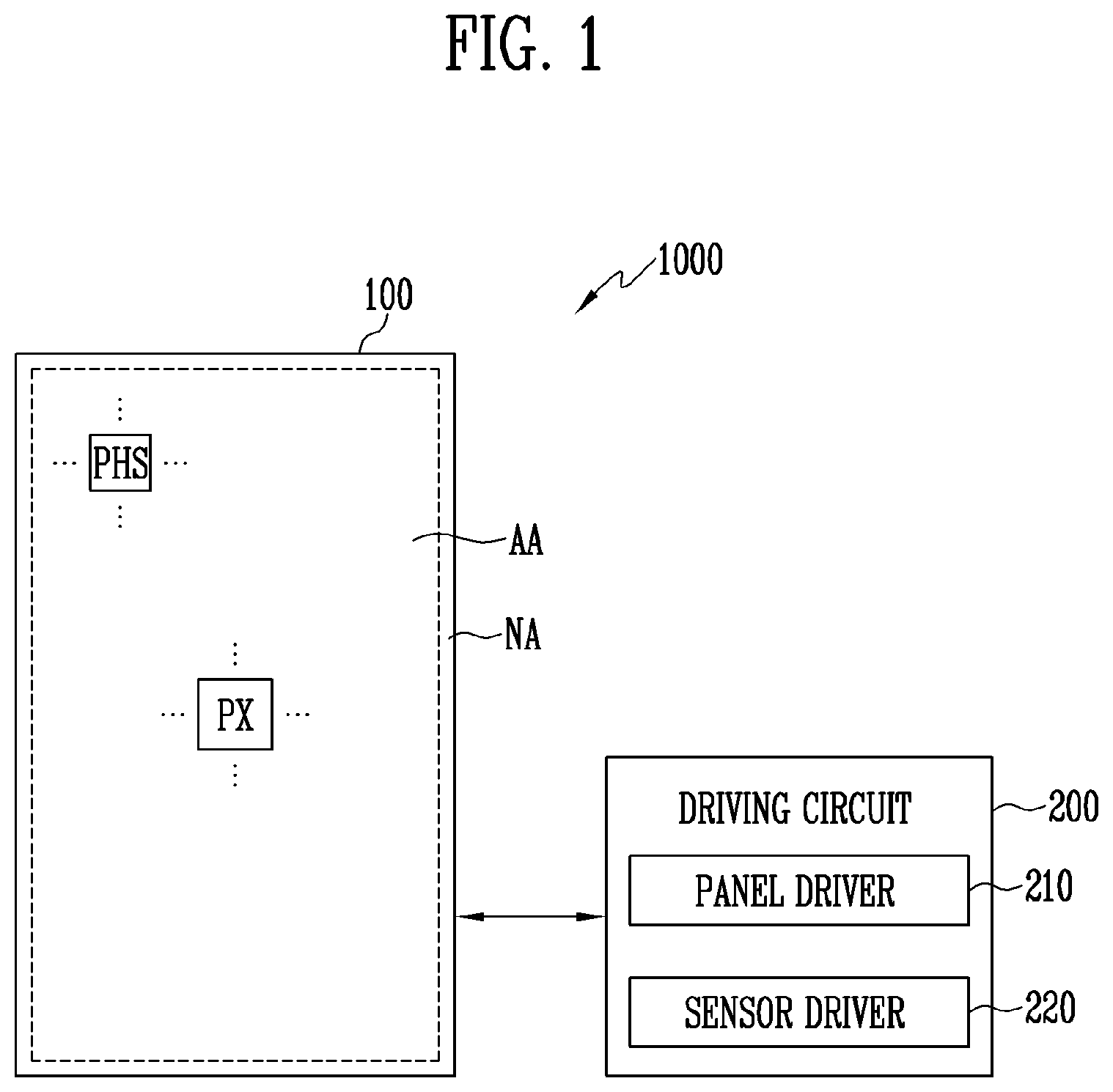 Patent US12433093 — Display device including a photo sensor — Figure 1