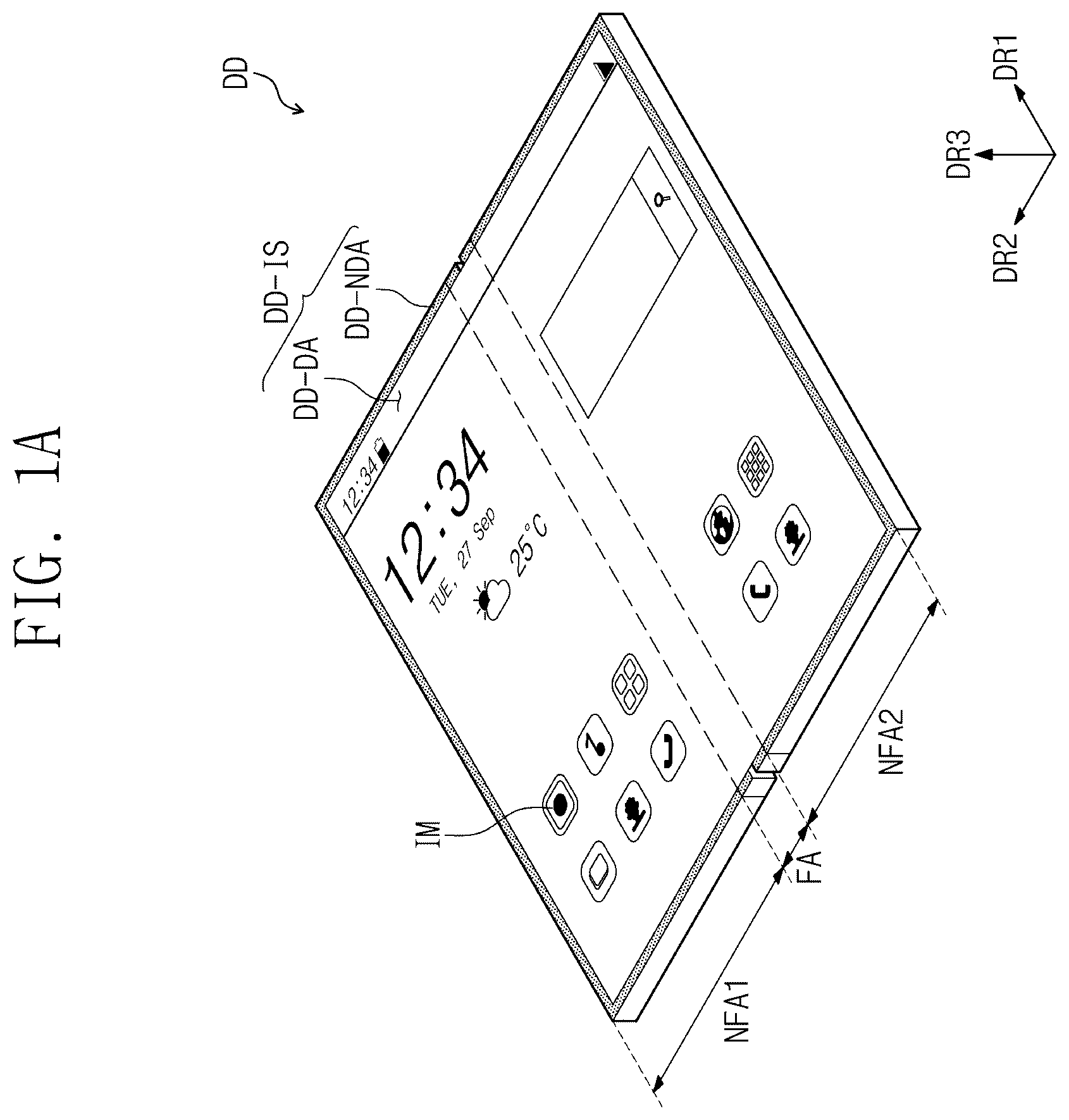 Patent US12433095 Figure 1 – Display device