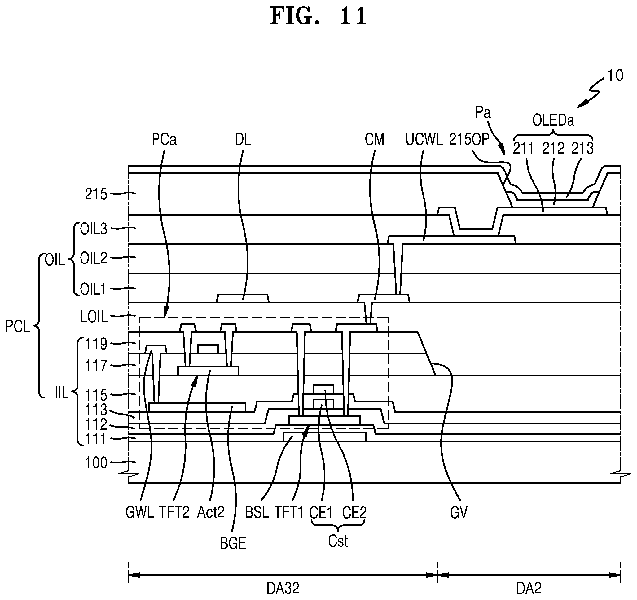 Patent US12433099 Figure 11 – Display panel and display apparatus including the same