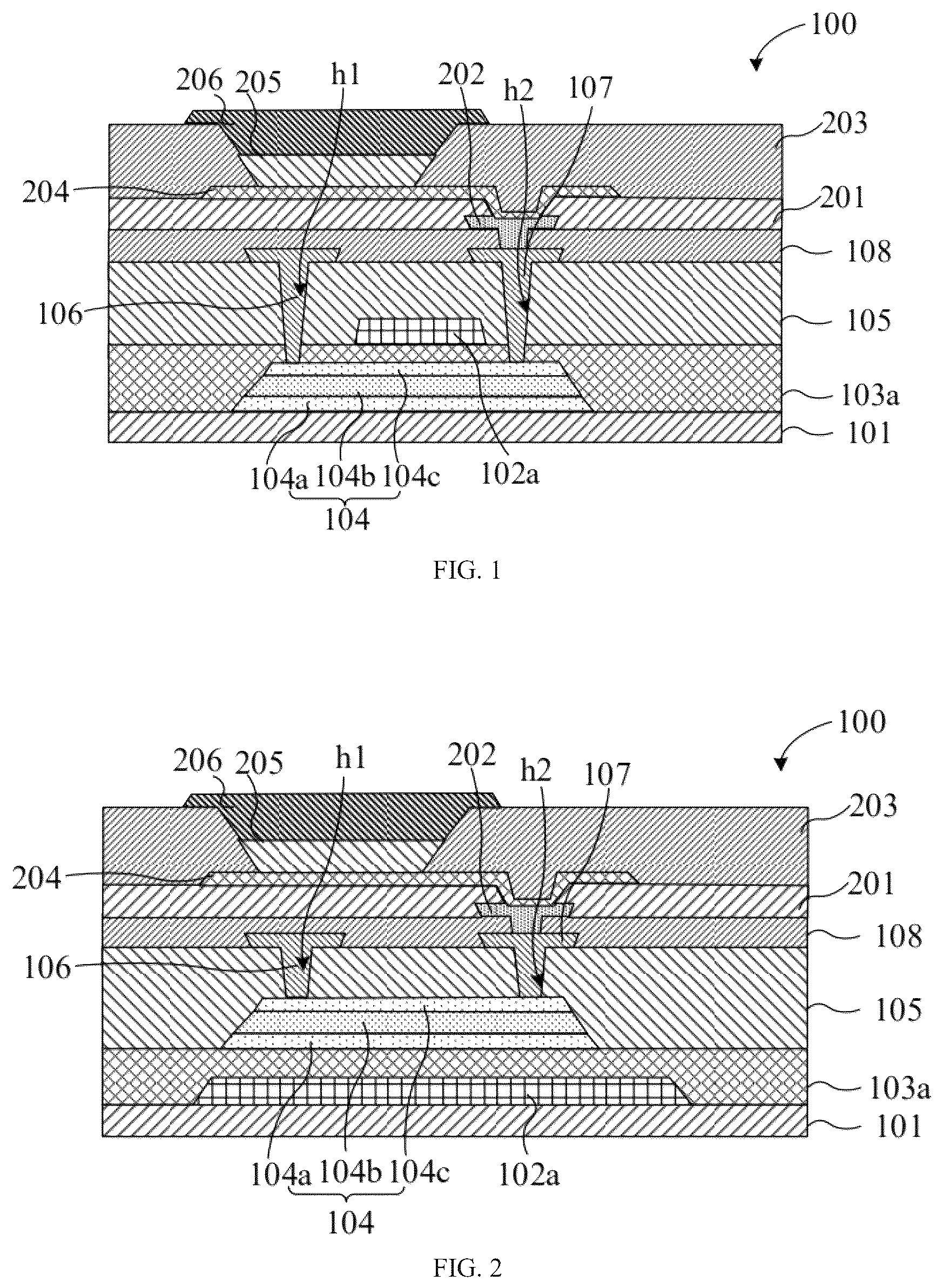 Patent US12433102 Figure 1 – Display panel and manufacturing method thereof