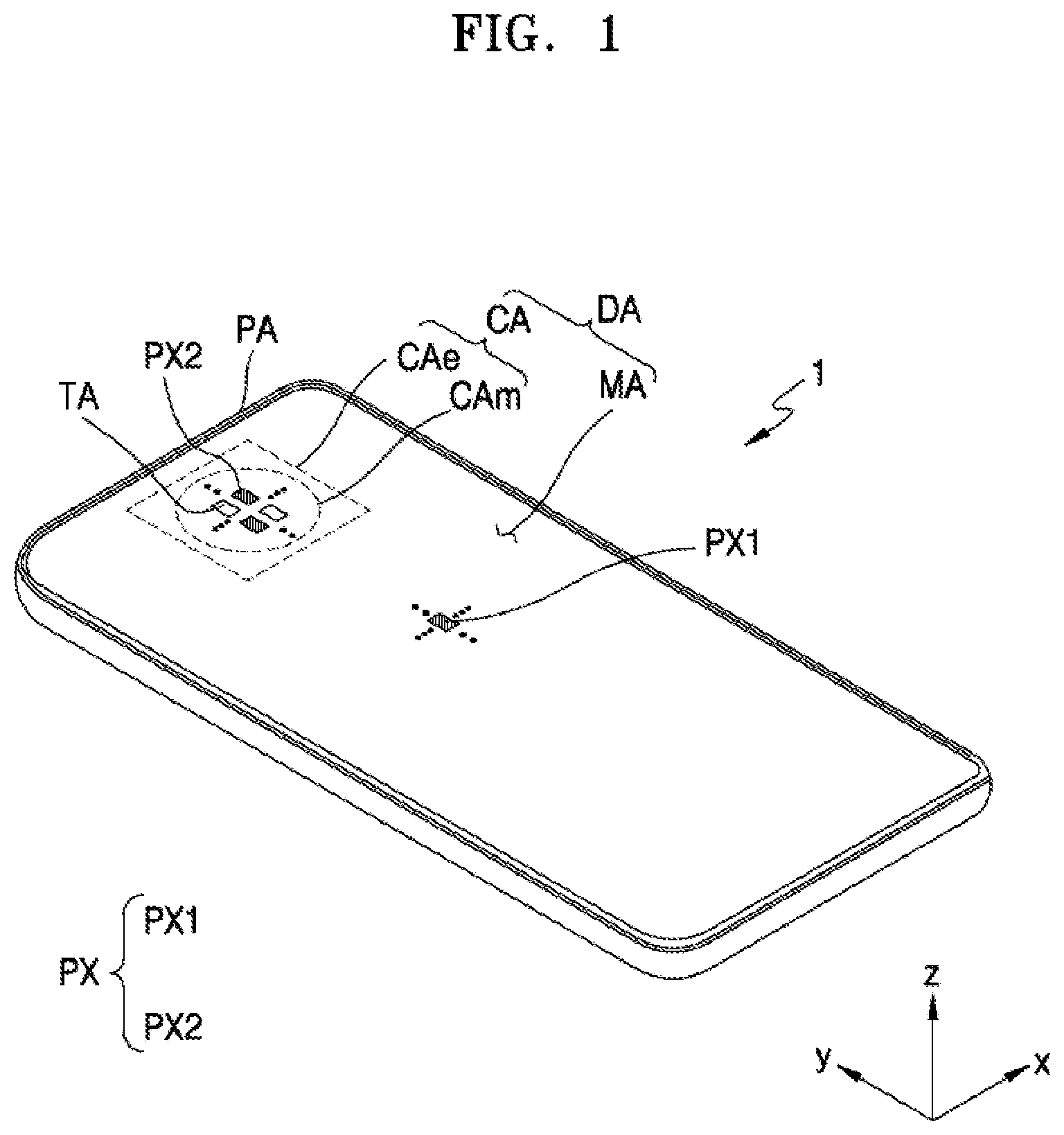 Patent US12433103 — Display apparatus — Figure 1