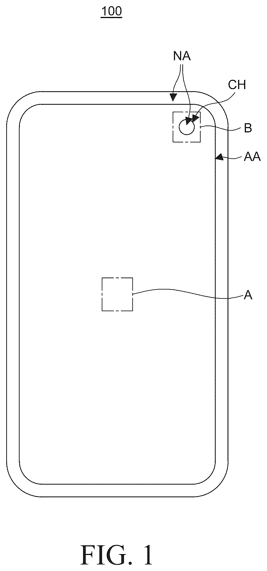 Patent US12433112 Figure 1 – Display device