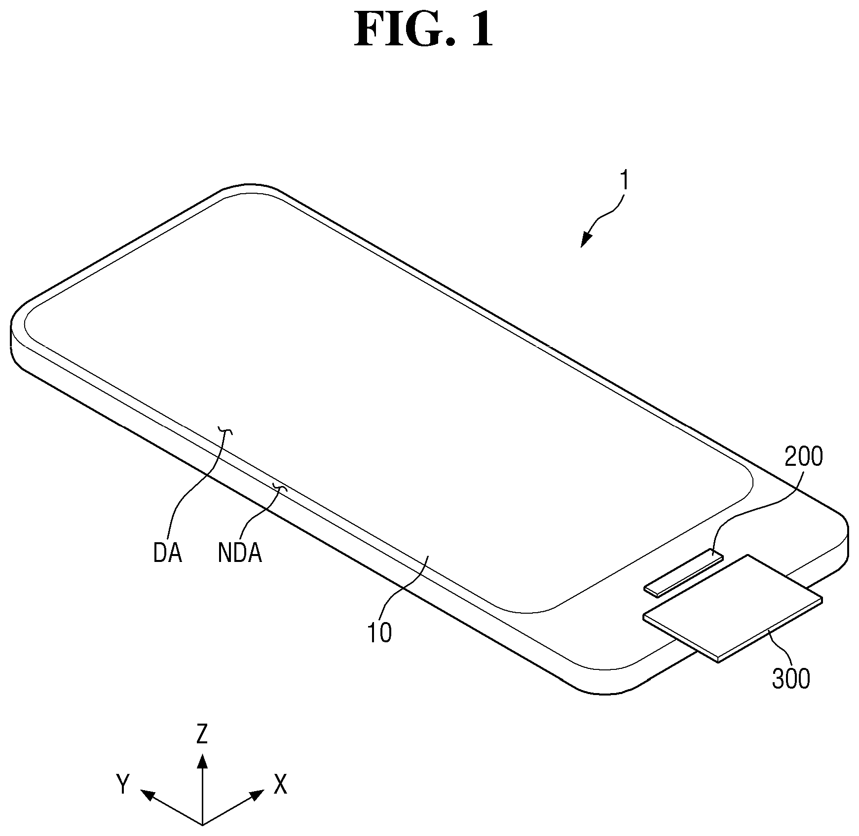 Patent US12433113 Figure 1 – Display device