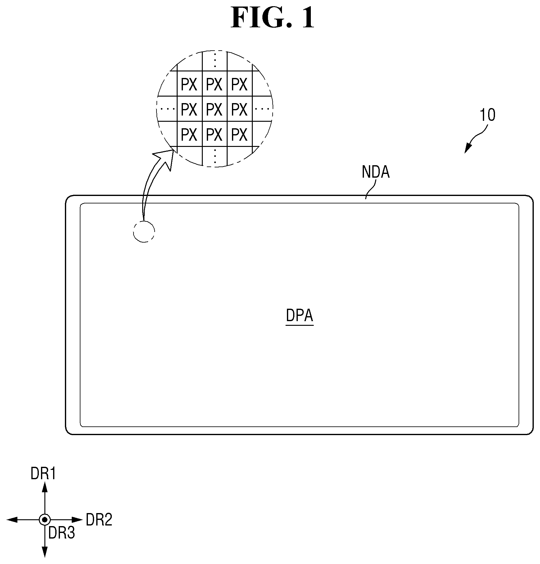 Patent US12433122 Figure 1 – Display device including light emitting elements selectively electrically connected to emit light
