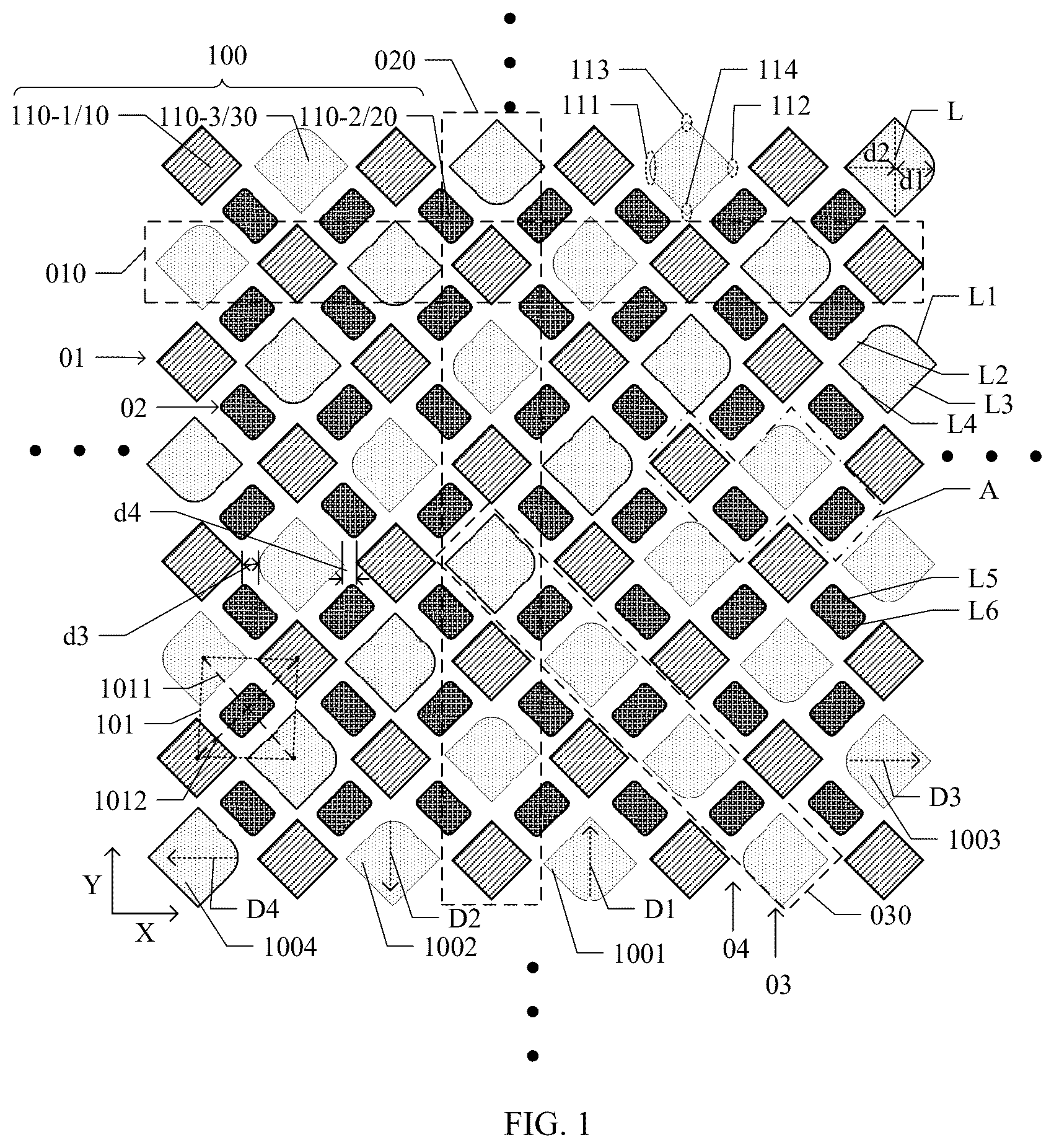 Patent US12433124 — Display substrate and display device — Figure 1