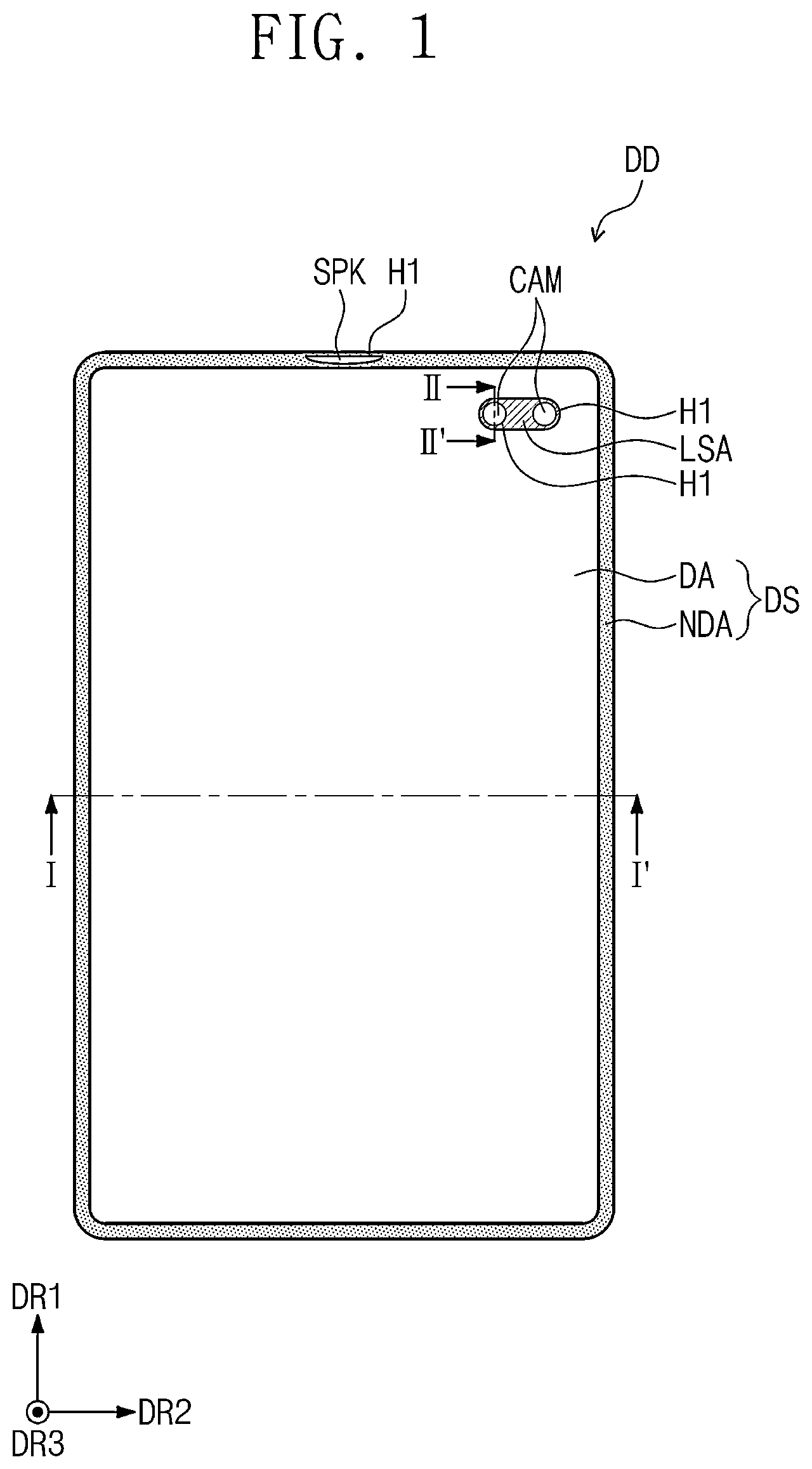 Patent US12433134 Figure 1 – Display device and method for manufacturing the same