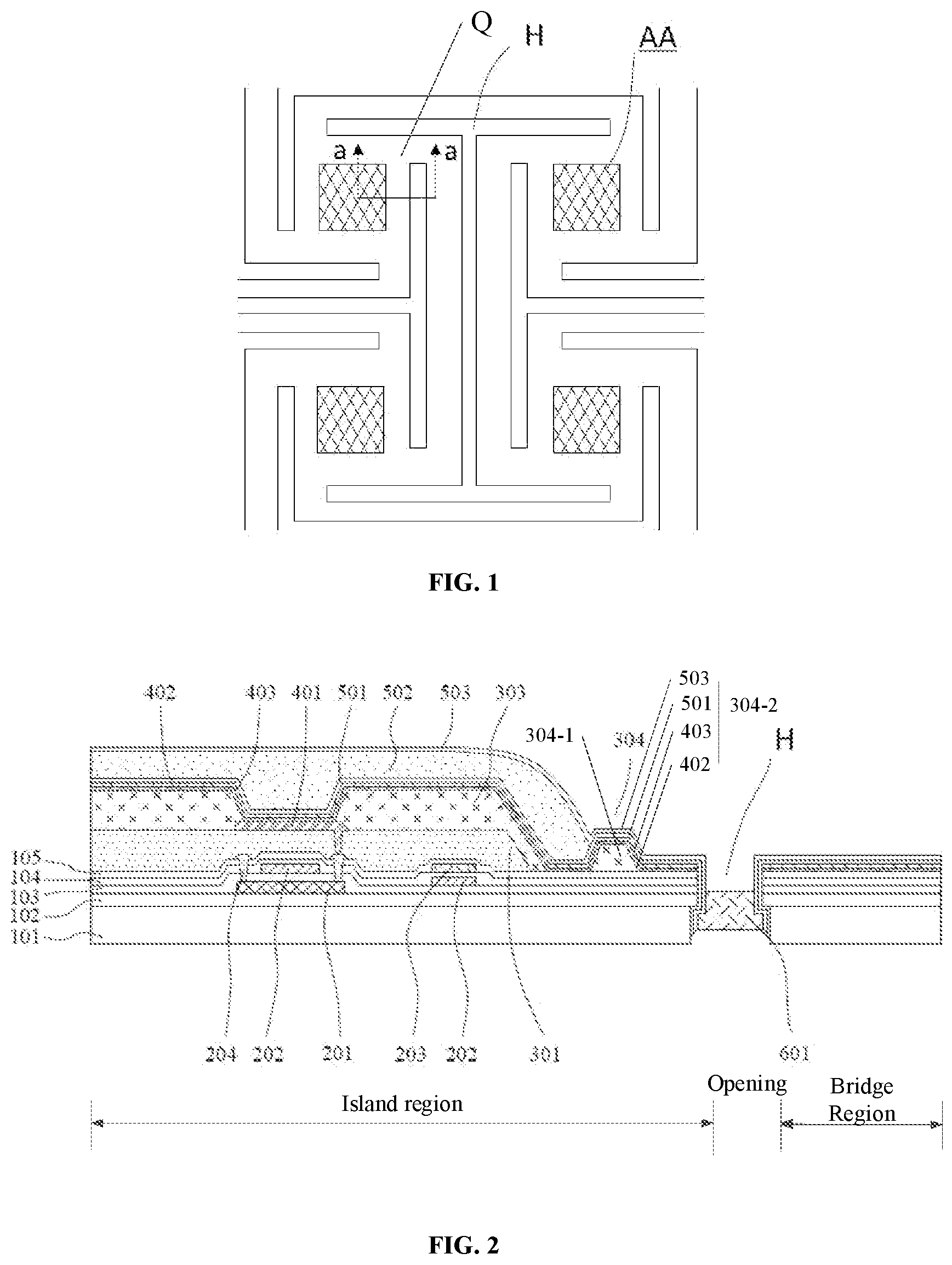 Patent US12433146 Figure 1 – Stretchable display panel and method for manufacturing stretchable display panel