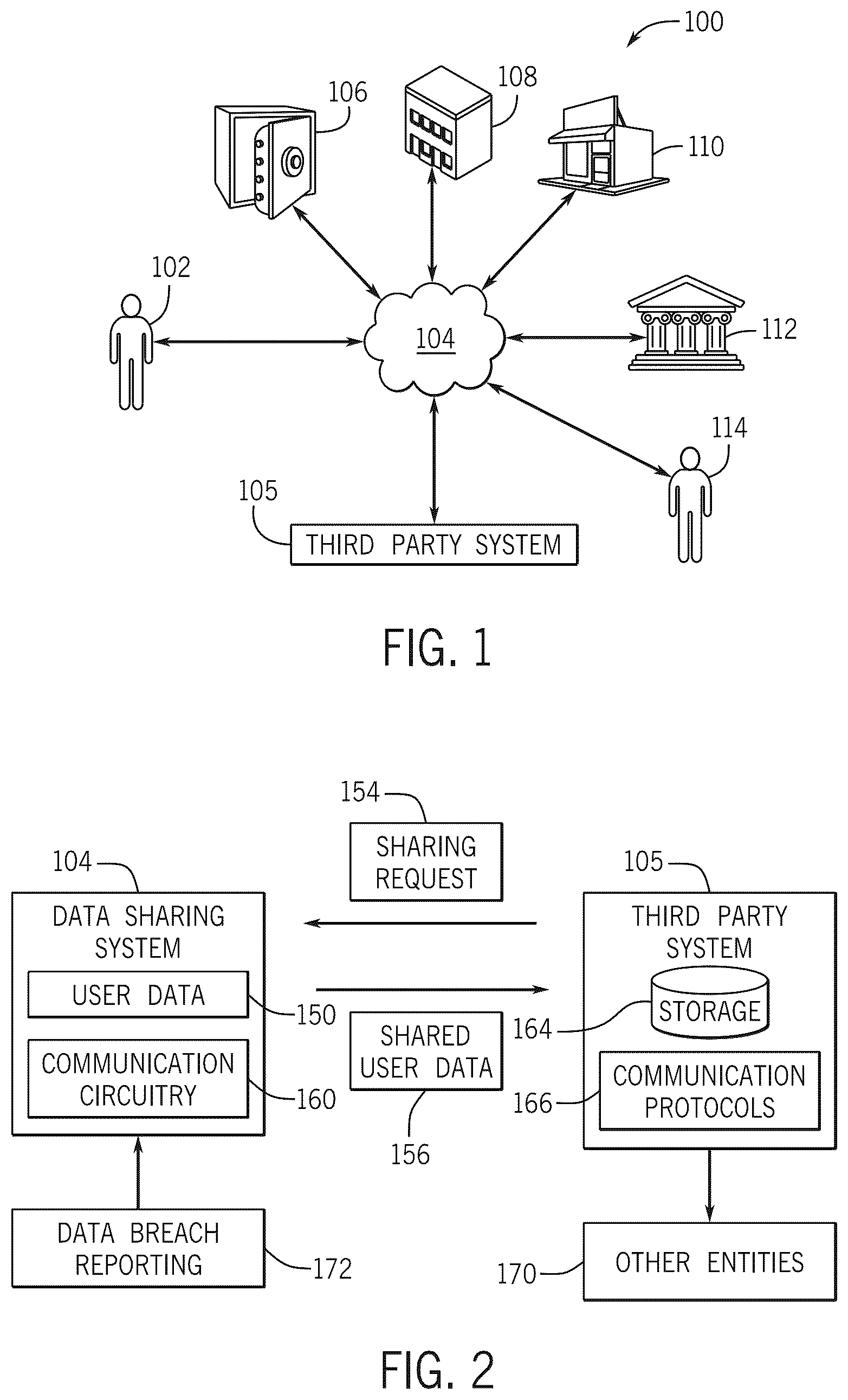 Patent US12437017 — Systems and methods for sharing user data — Figure 1