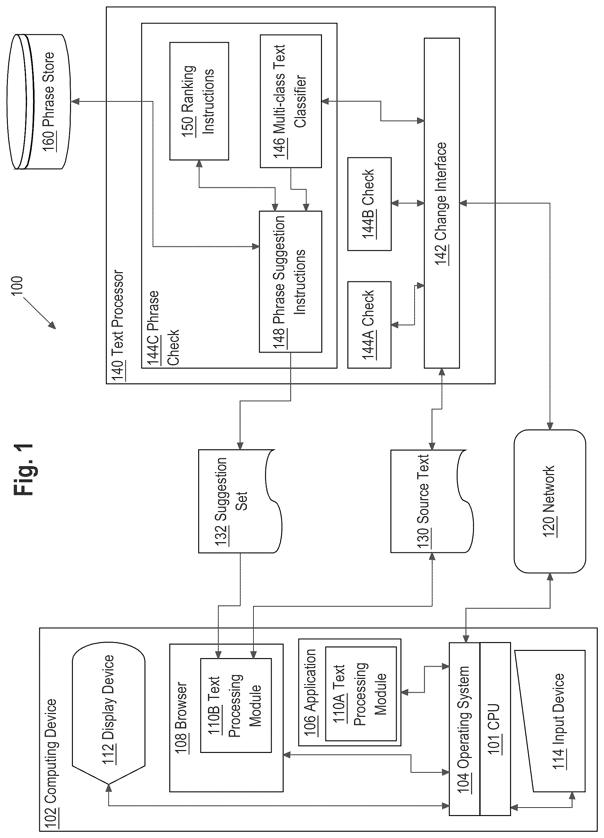 Patent US12437145 — Inferred event detection and text processing using transparent windows — Figure 1
