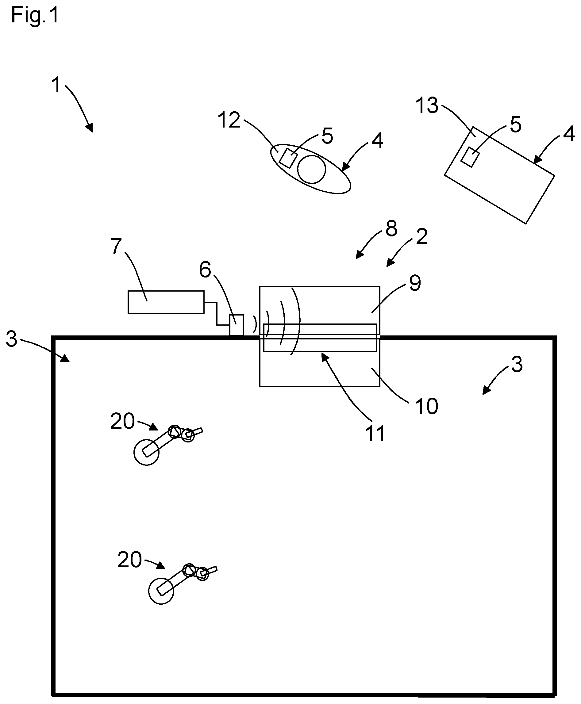 Patent US12437165 — Safety system and method using a safety system — Figure 1
