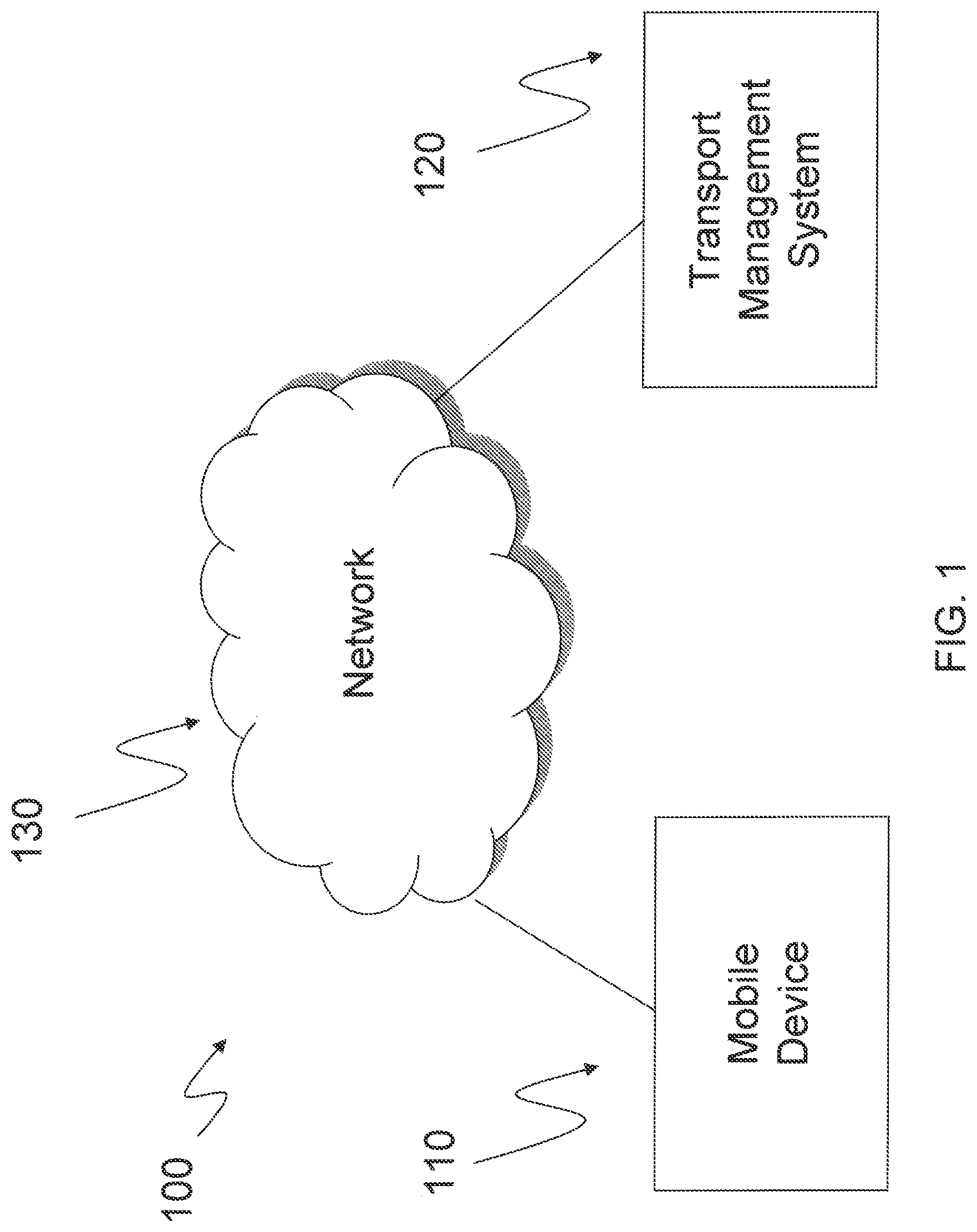 Patent US12437254 — Display of hospital transport information on a portable device — Figure 1
