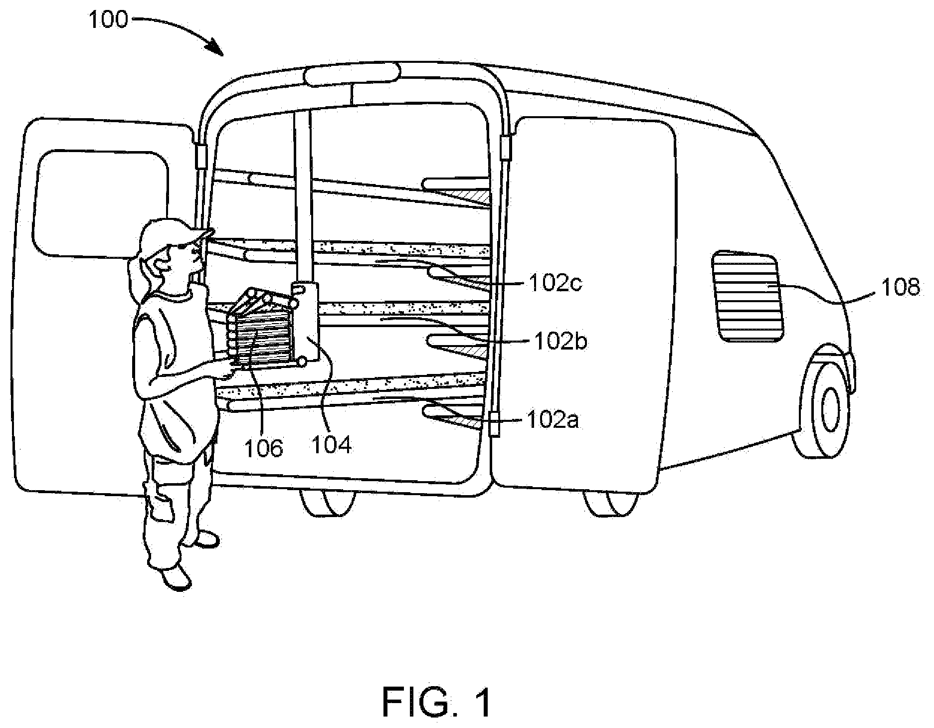 Patent US12437255 — Smart claw vehicle-based package management system — Figure 1