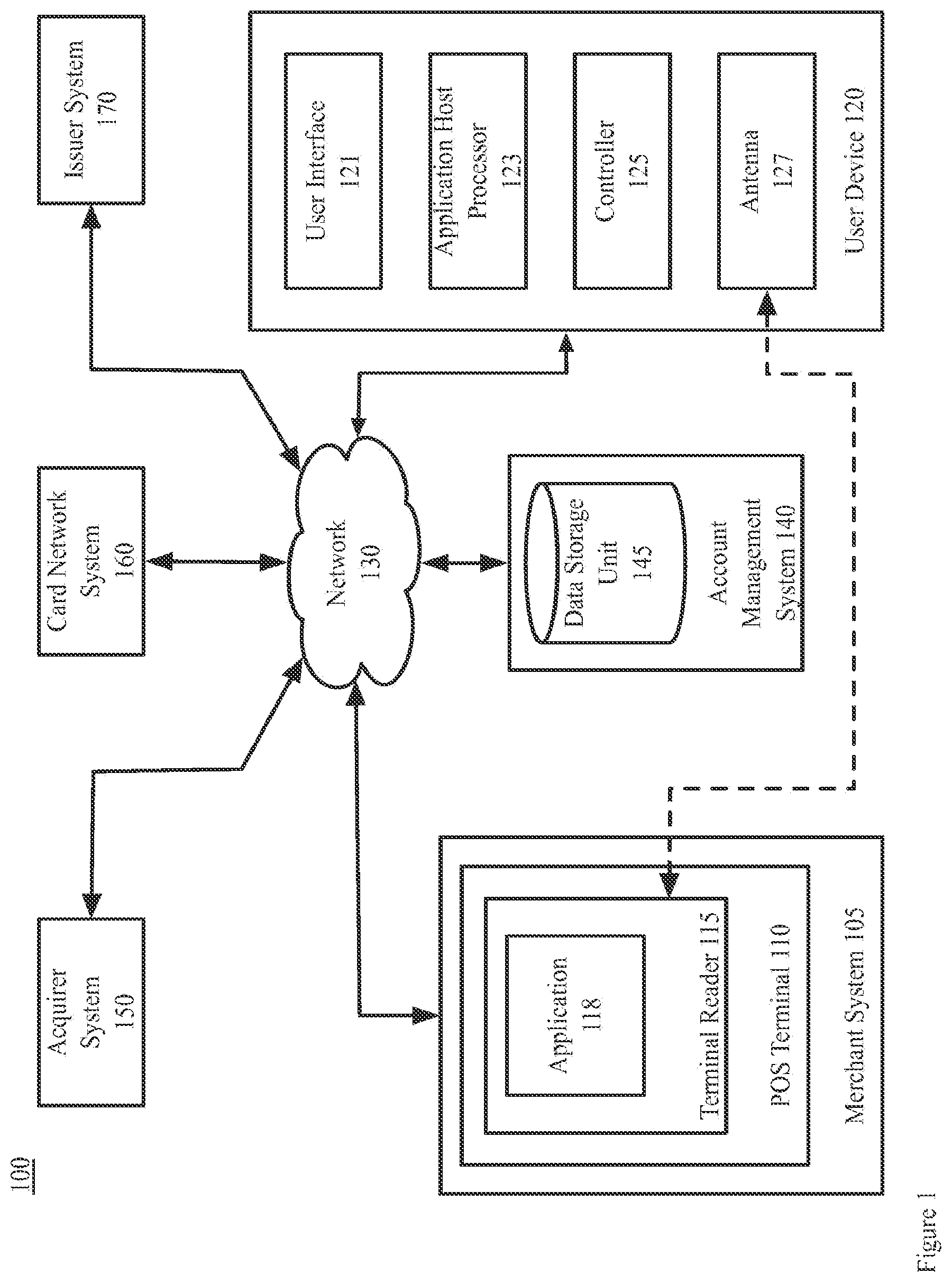 Patent US12437282 — Processing payment transactions without a secure element — Figure 1