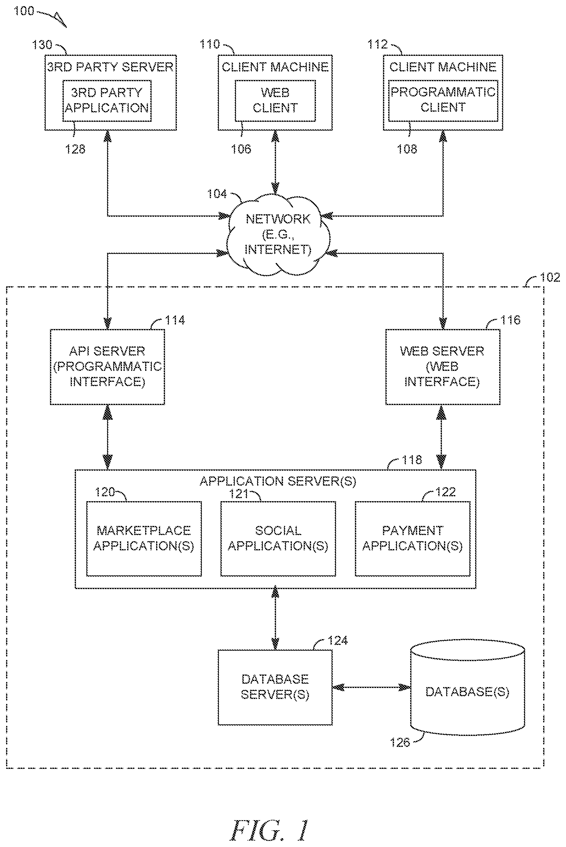 Patent US12437328 — Method, medium, and system for social media-based recommendations — Figure 1