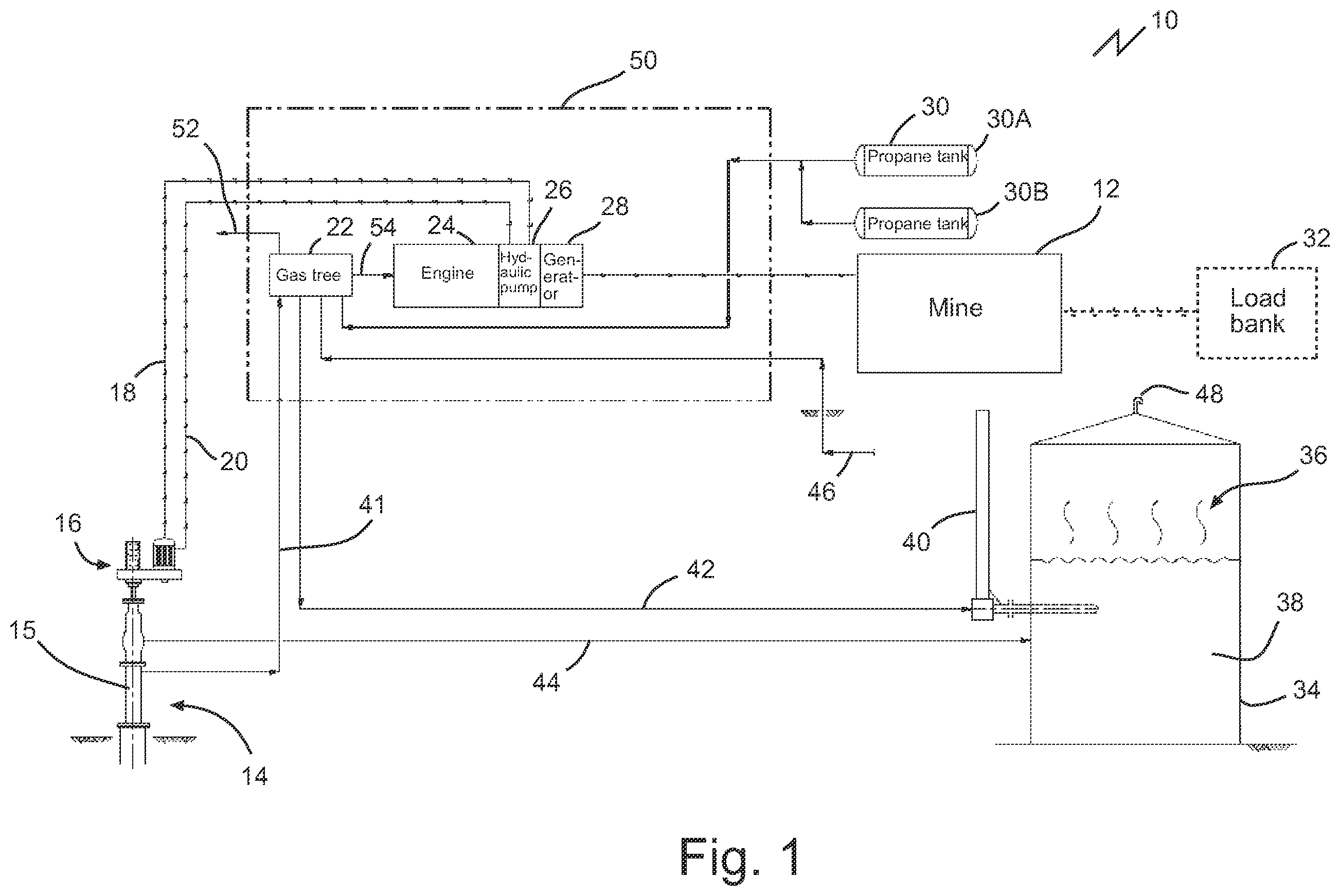 Patent US12437349 — Blockchain mining system with load modulation — Figure 1