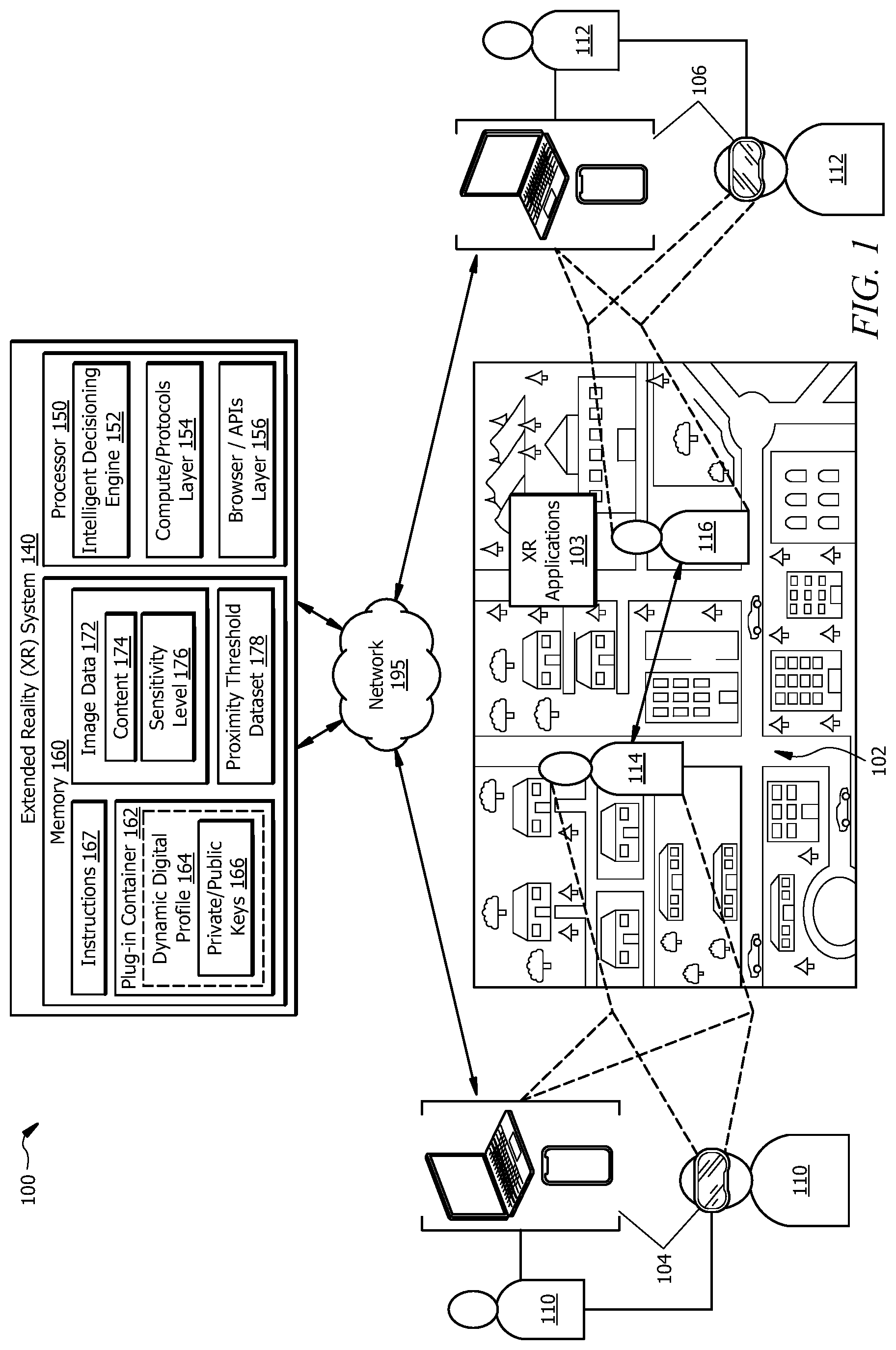 Patent US12437474 — System and method for generating and securing a user-specific application in an extended reality environment — Figure 1