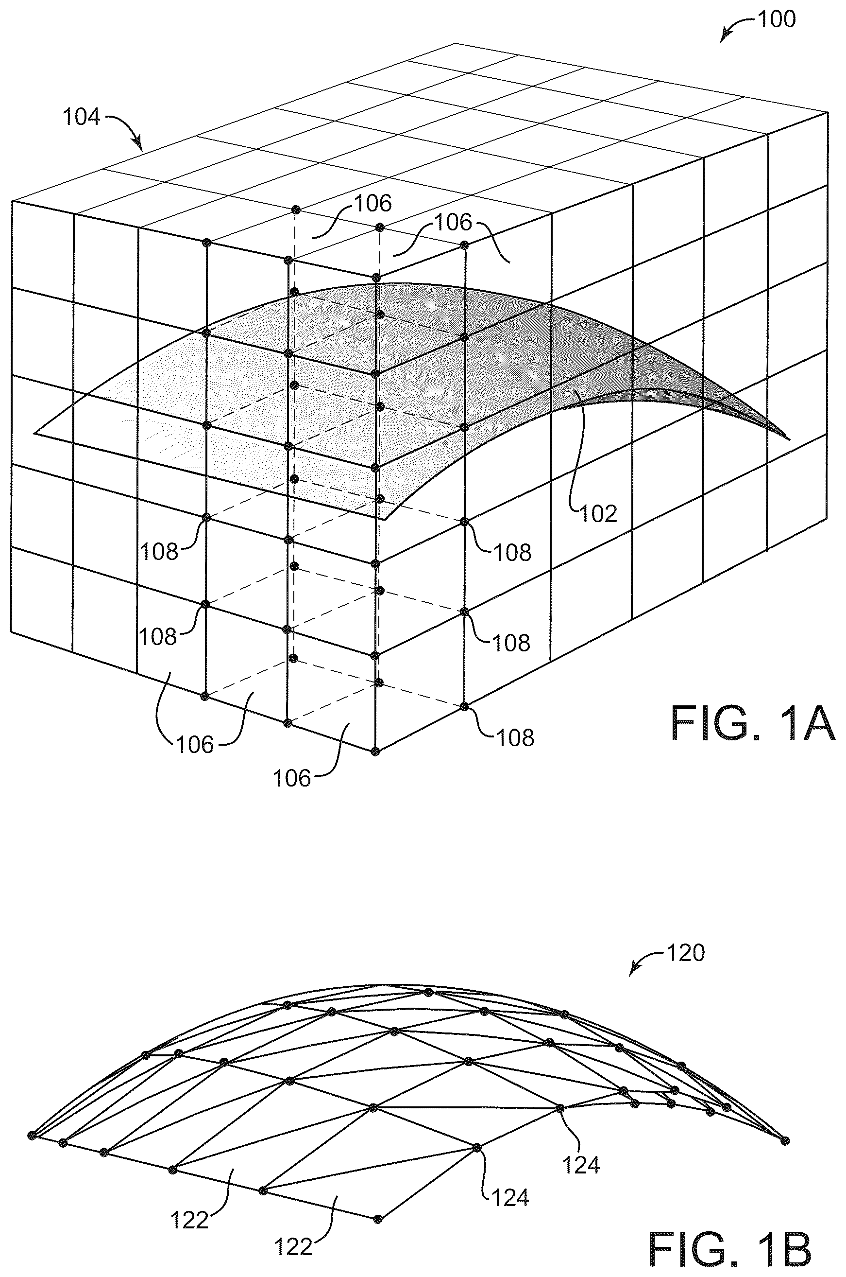 Patent US12437479 — Method and system for generating polygon meshes approximating surfaces using iteration for mesh vertex positions — Figure 1